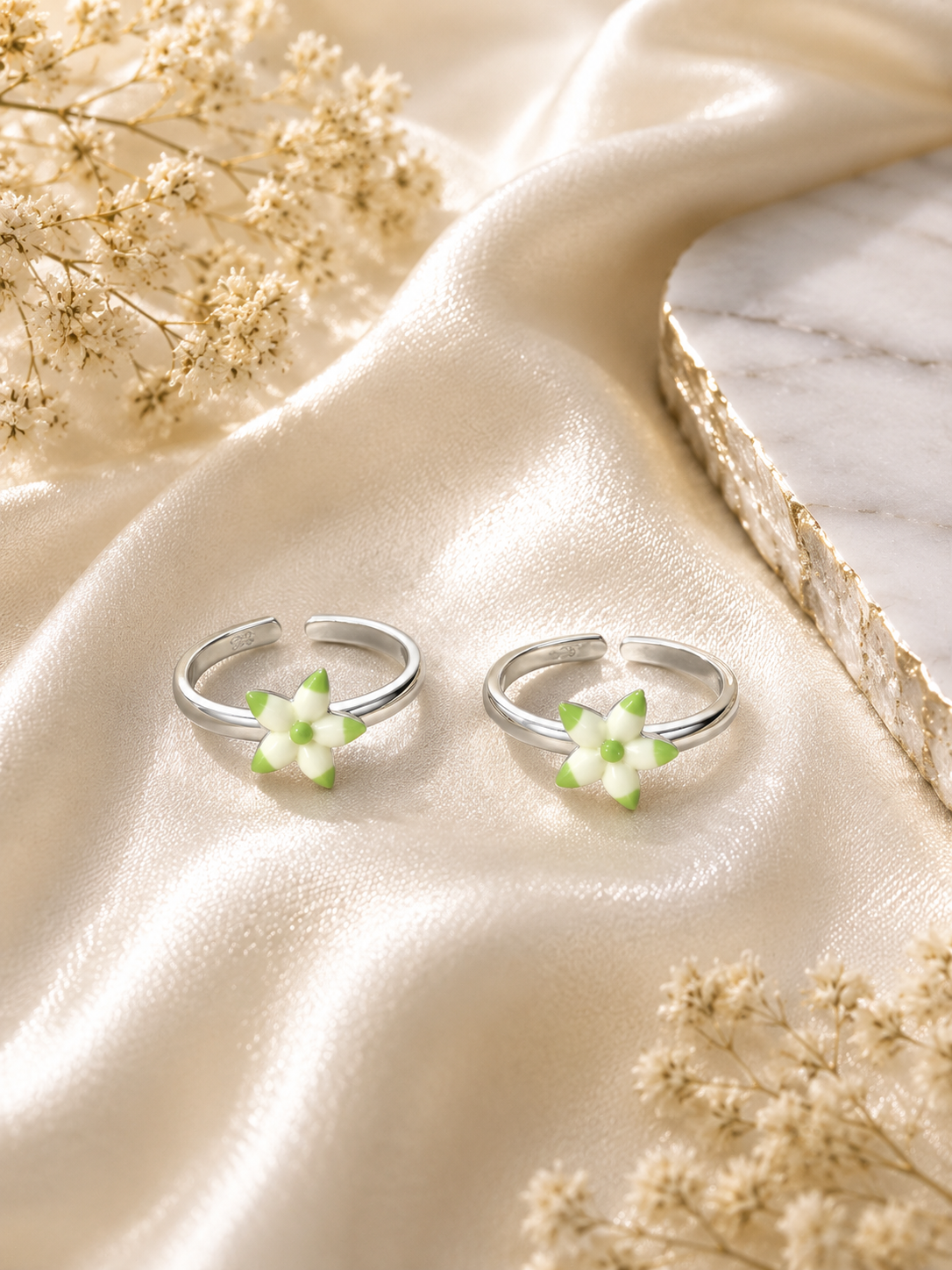 925 Sterling Silver Toe rings (2 rings) | Free Size