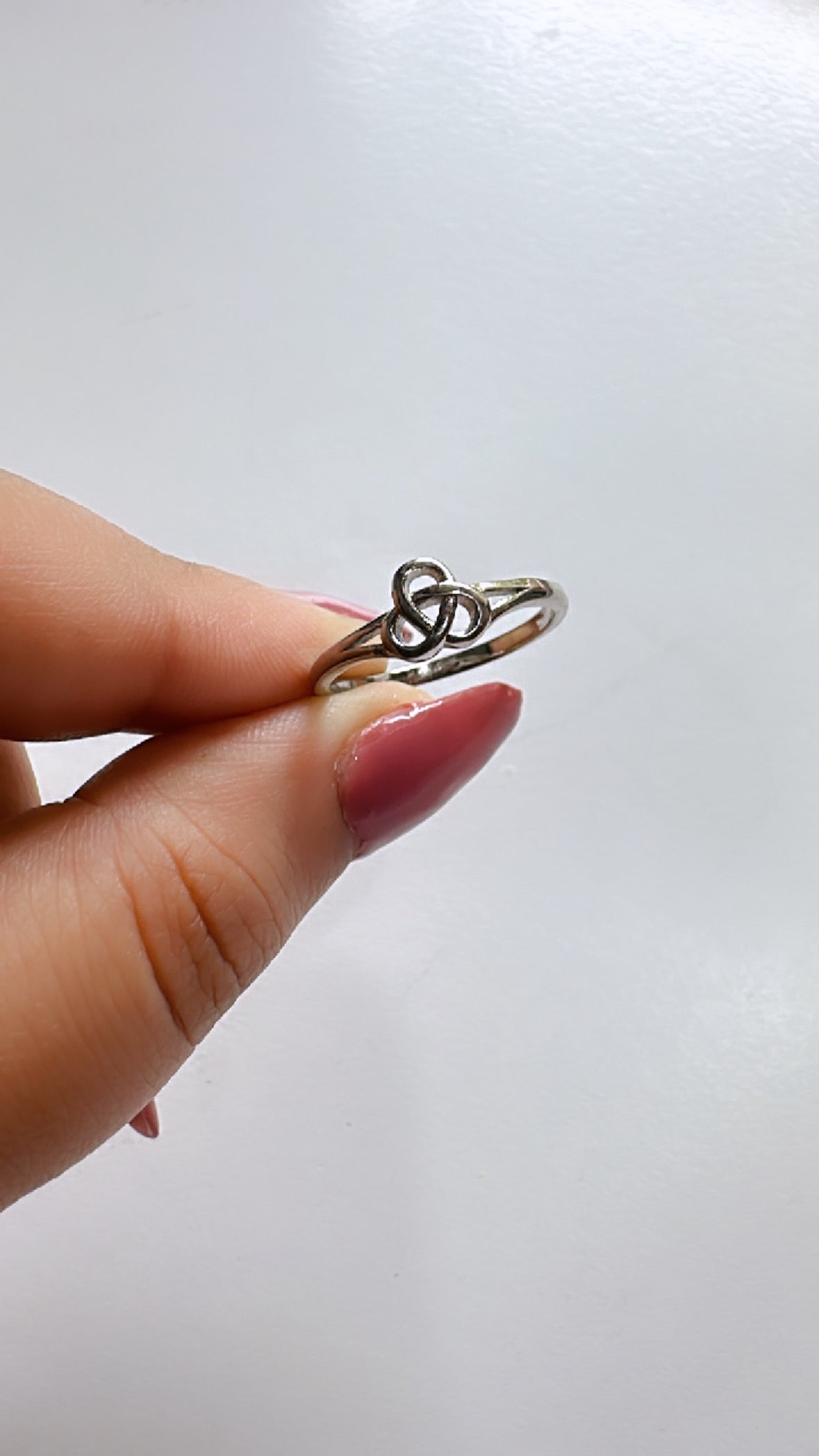 925 Sterling Silver Infinity Loop Minimalist Women Ring