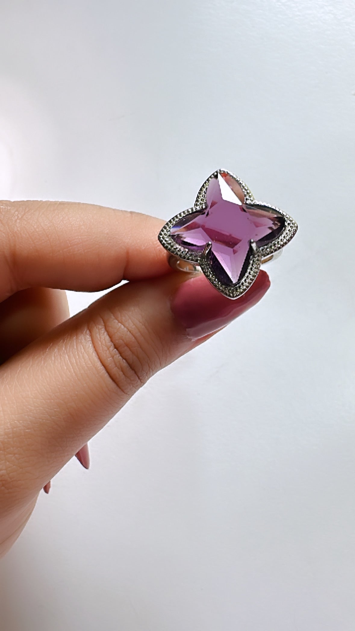 925 Sterling Silver Mystic Violet Women Ring