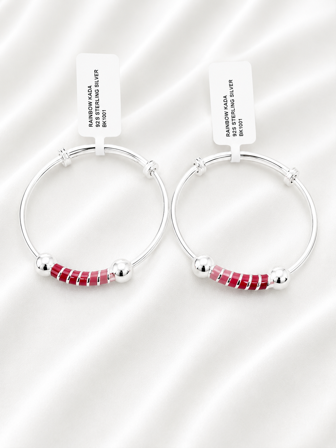 925 Sterling Silver Adjustable Rainbow Bangles | For kids | Ideal for 0-3 years
