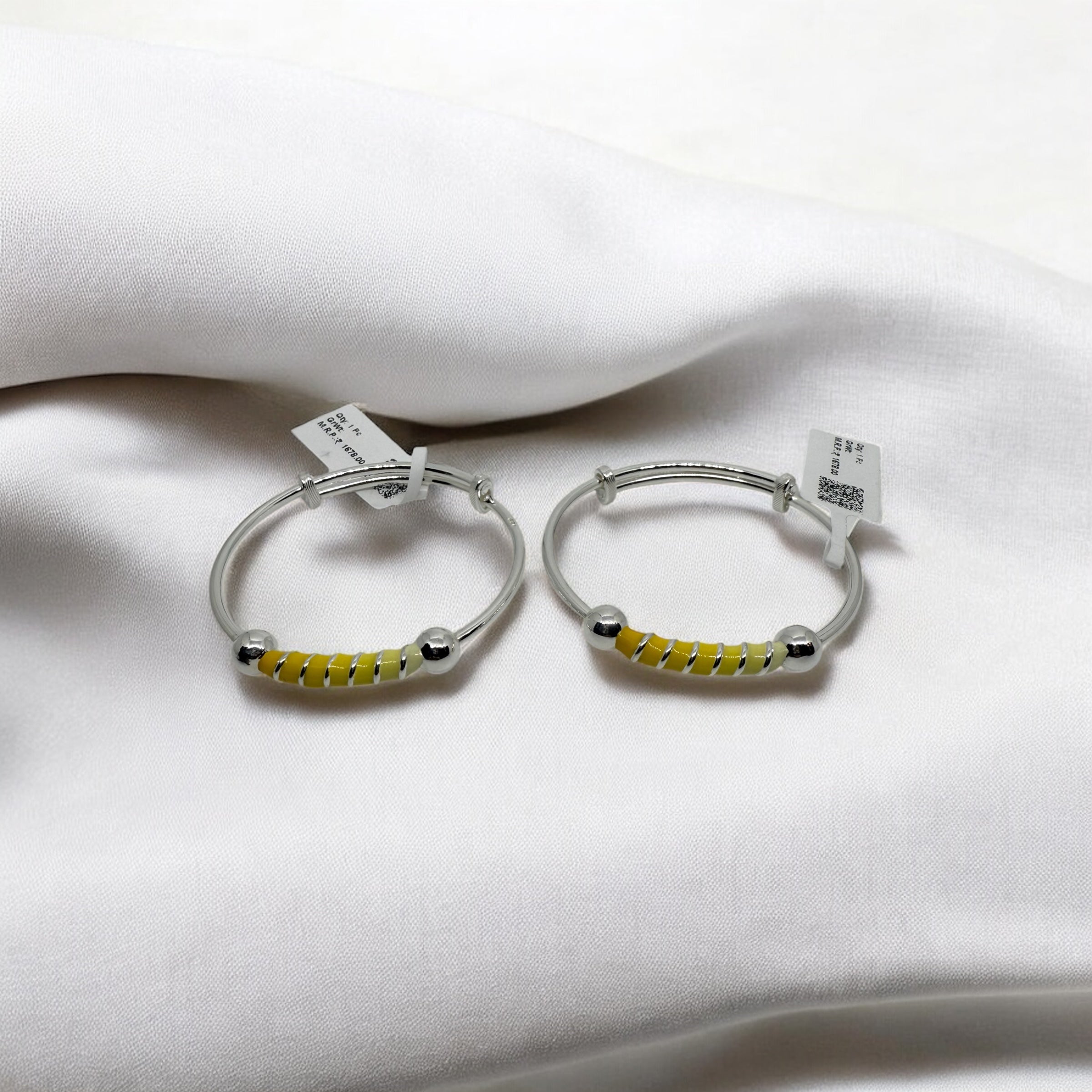 925 Sterling Silver Adjustable Rainbow Bangles | For kids | Ideal for 0-3 years