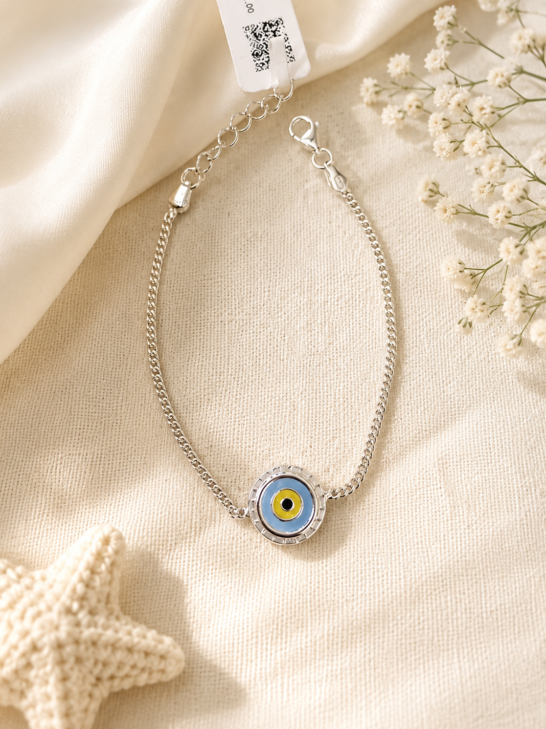 925 STERLING SILVER EVIL EYE CARTOON BRACELET |KID’S BRACELET | KID’S RAKHI