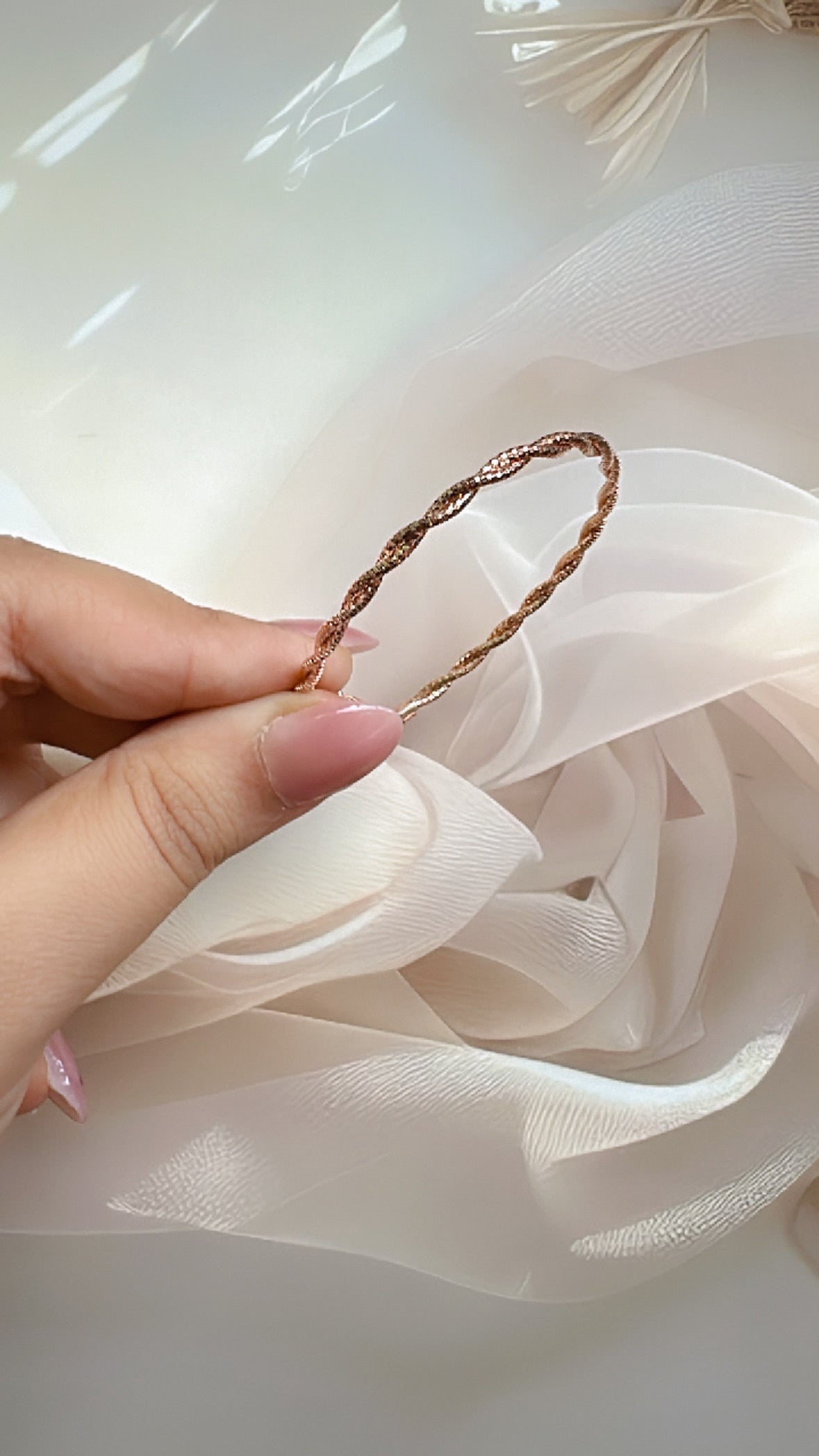 925 Sterling Silver Rose Gold Sleek Italian Bracelet