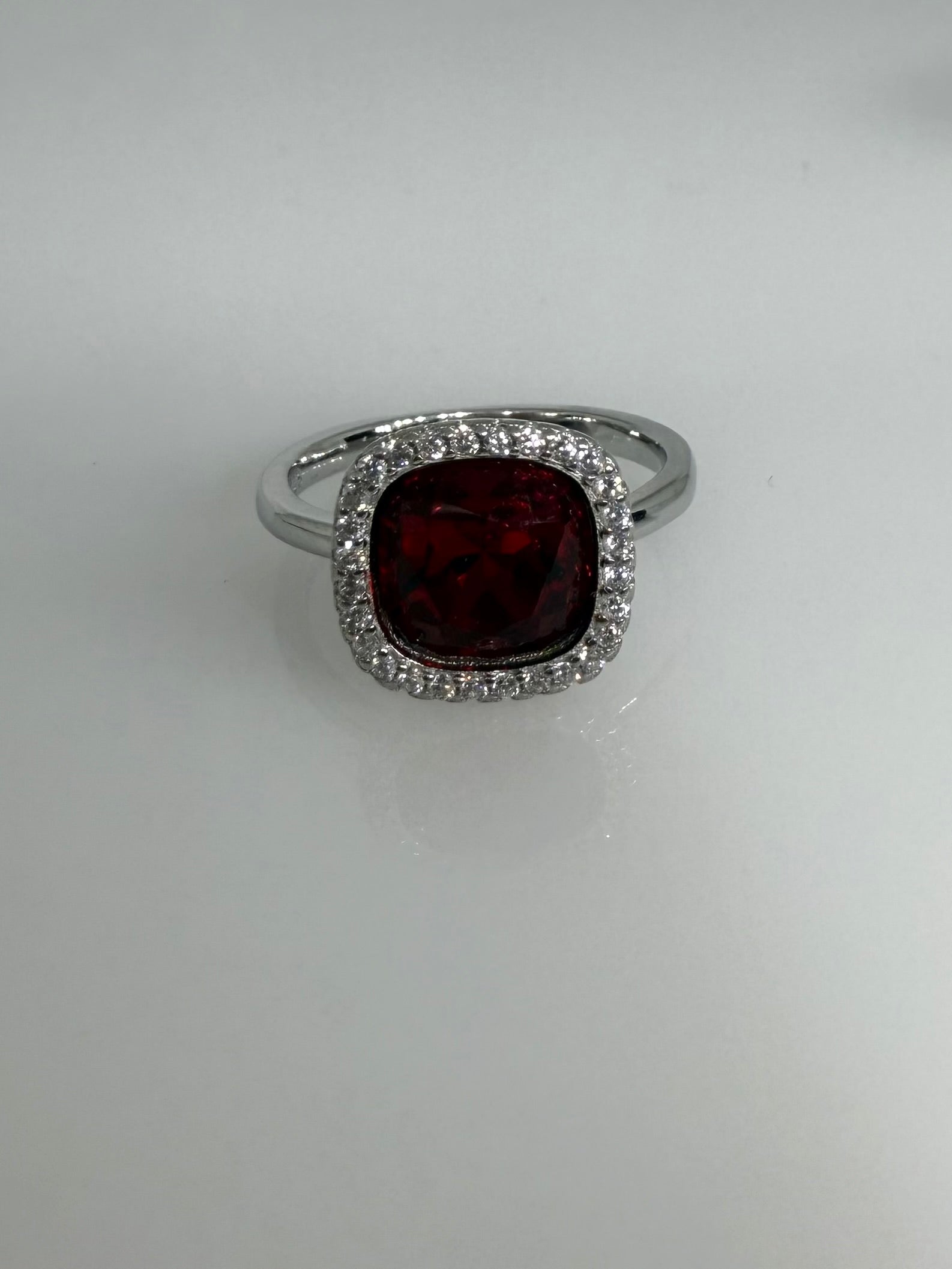 925 Sterling Silver Ruby Glow Women Ring