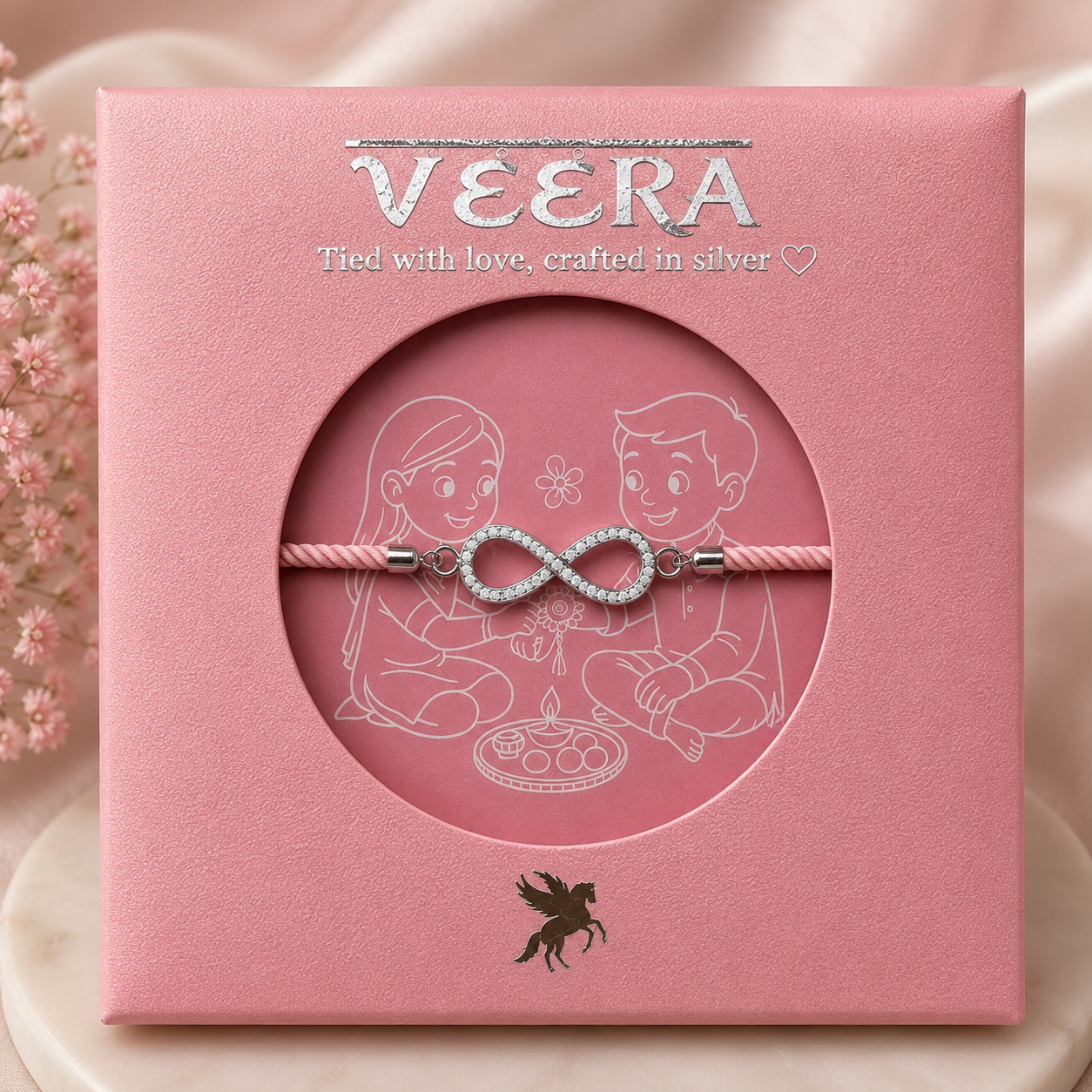925 Sterling Silver Adjustable Thread Rakhi