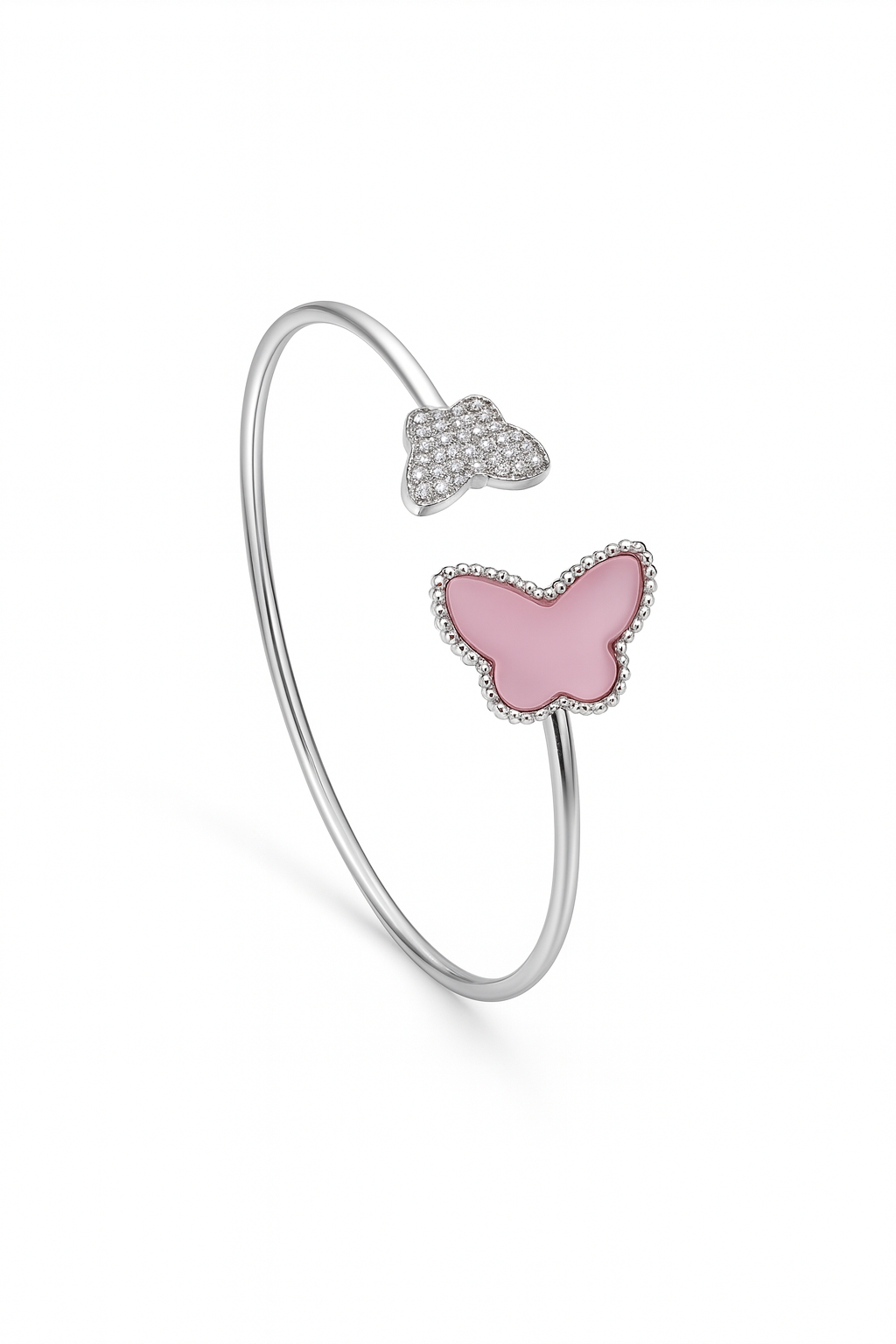 925 Sterling Silver Openable Butterfly Bangle Bracelet | For Her