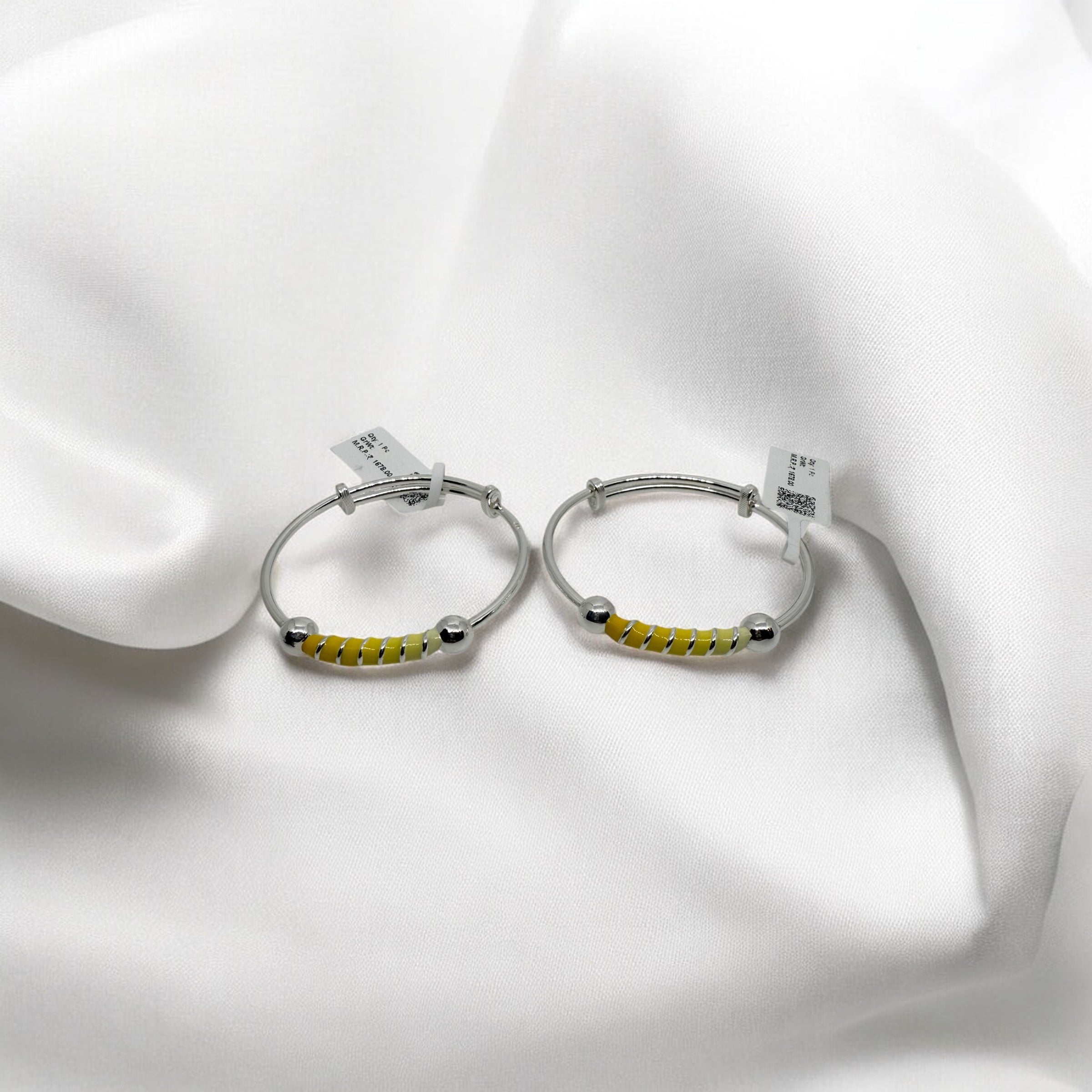 925 Sterling Silver Adjustable Rainbow Bangles | For kids | Ideal for 0-3 years
