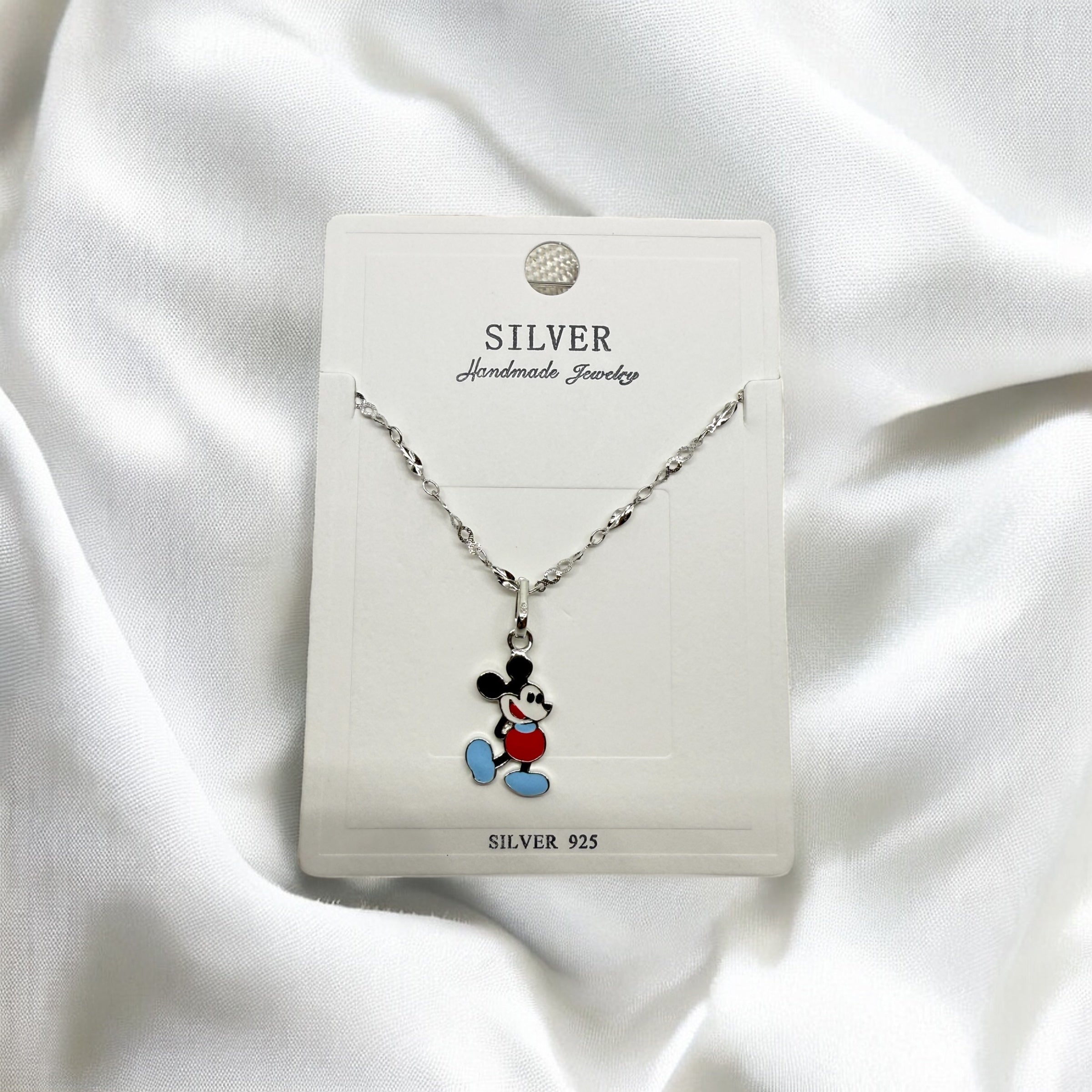 925 Sterling Silver Mickey Pendant Neckpiece | For Women & Kids