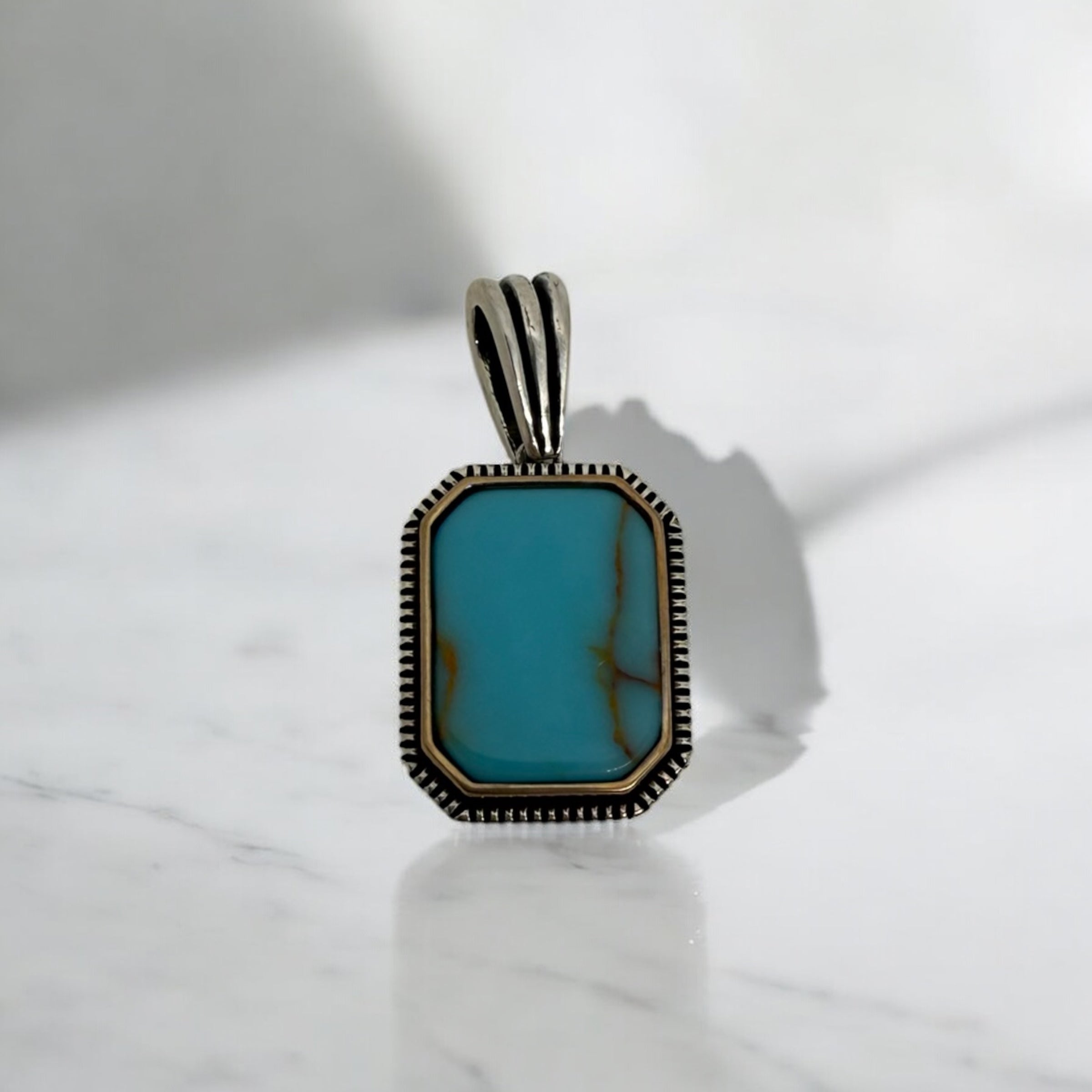 925 Sterling Silver Sky Brick Pendant