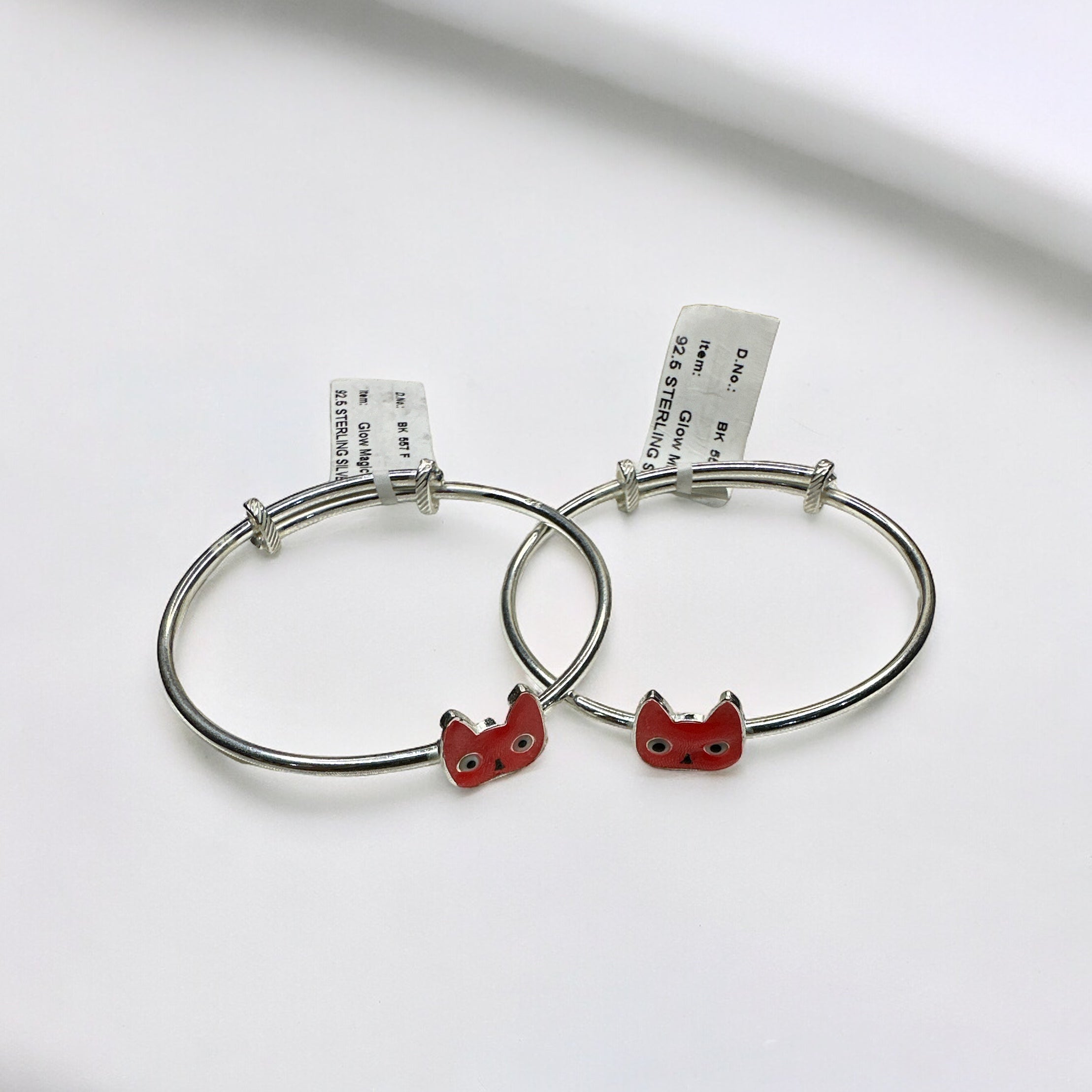 925 Cat Charm Adjustable Bangle | For kids | Ideal for 0-5 years old