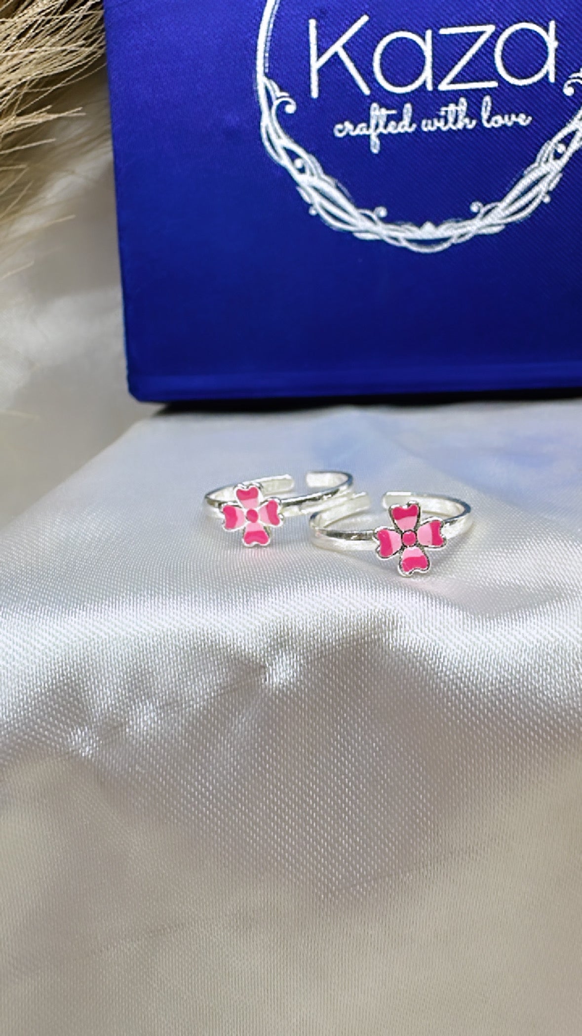 925 Oxidised Silver Toe Rings (2 Rings) Pinky Look |  Free Size