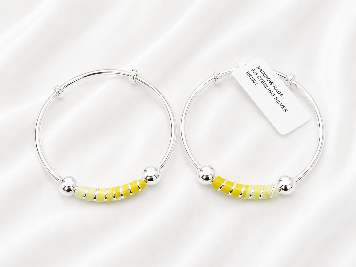 925 Sterling Silver Adjustable Rainbow Bangles | For kids | Ideal for 0-3 years