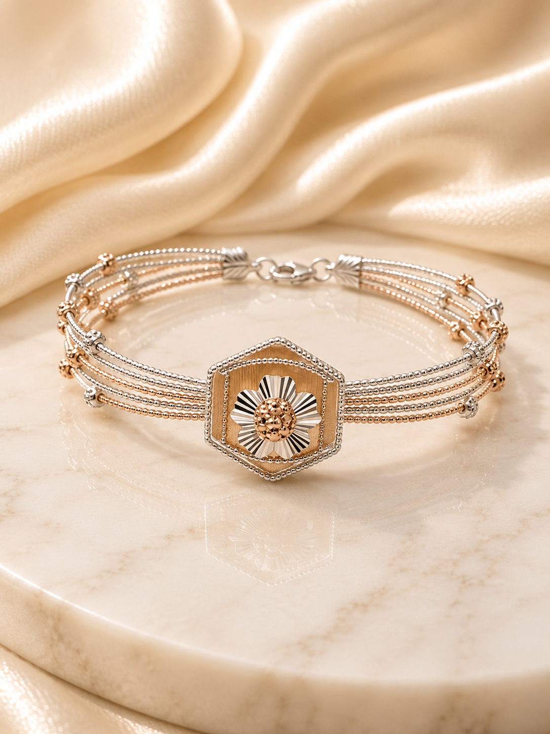 925 Sterling Silver Hexa Bracelet