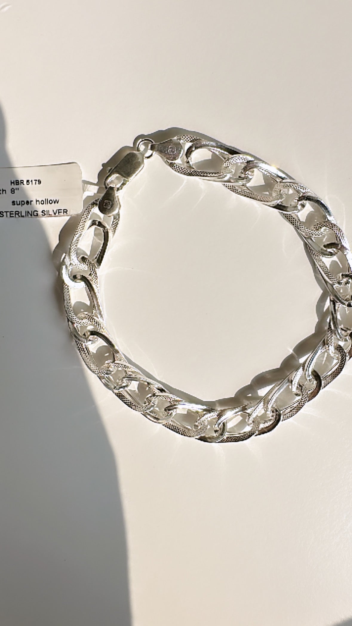 925 Dazzling Sterling Silver  Shine Men's Bracelet