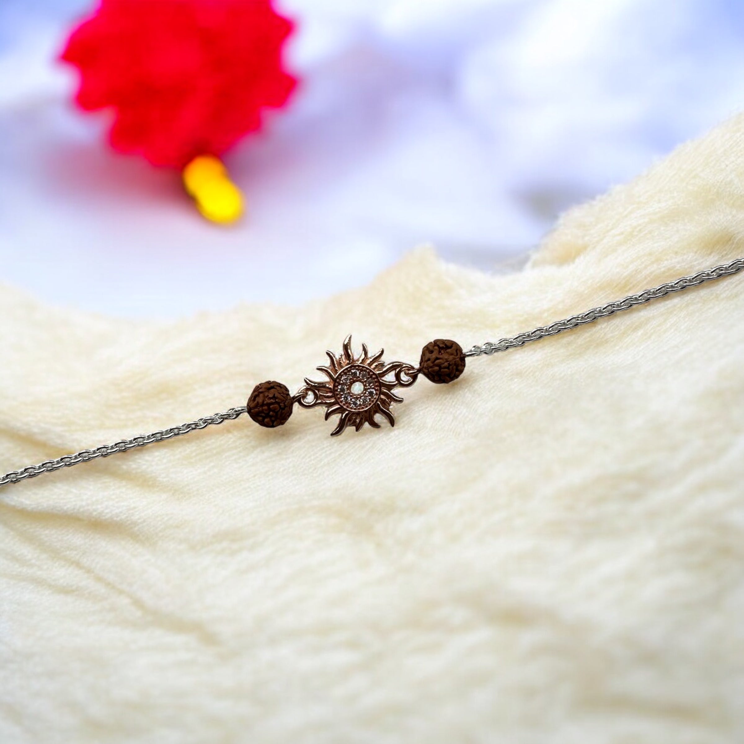 925 Sterling Silver Rakhi Bracelet | Sun