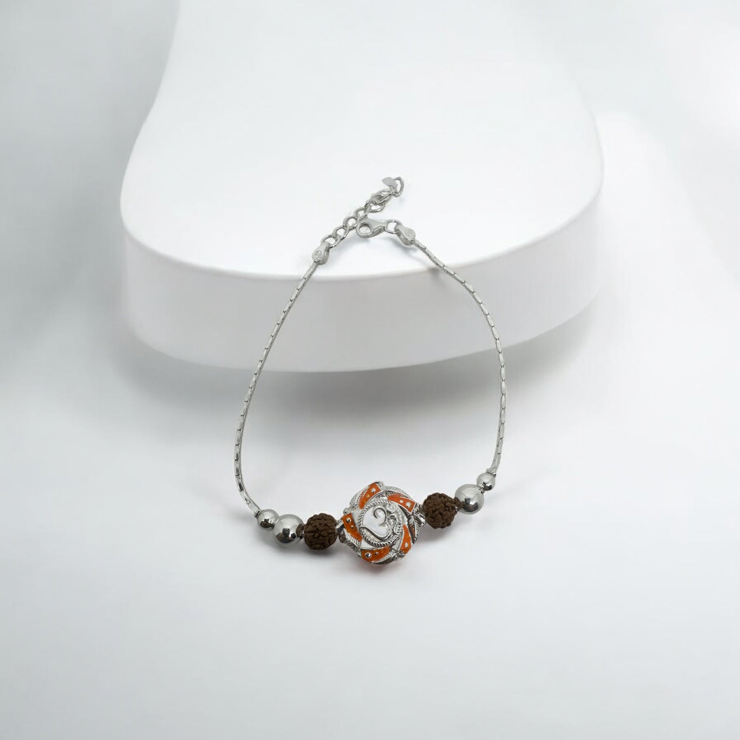 925 Sterling Silver Rakhi Bracelet | Om
