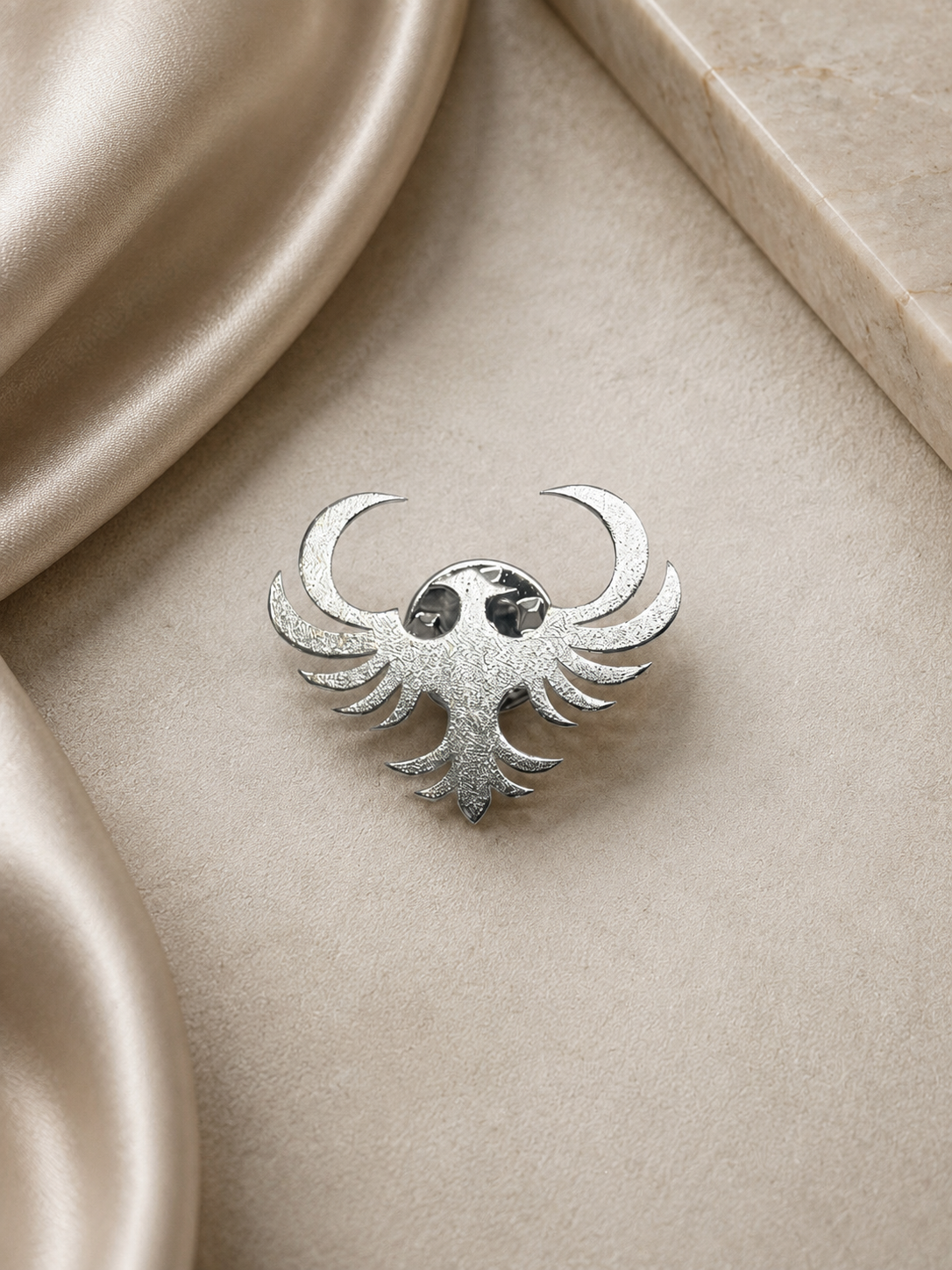 925 Sterling Silver Phoenix Lapel Pin Brooch
