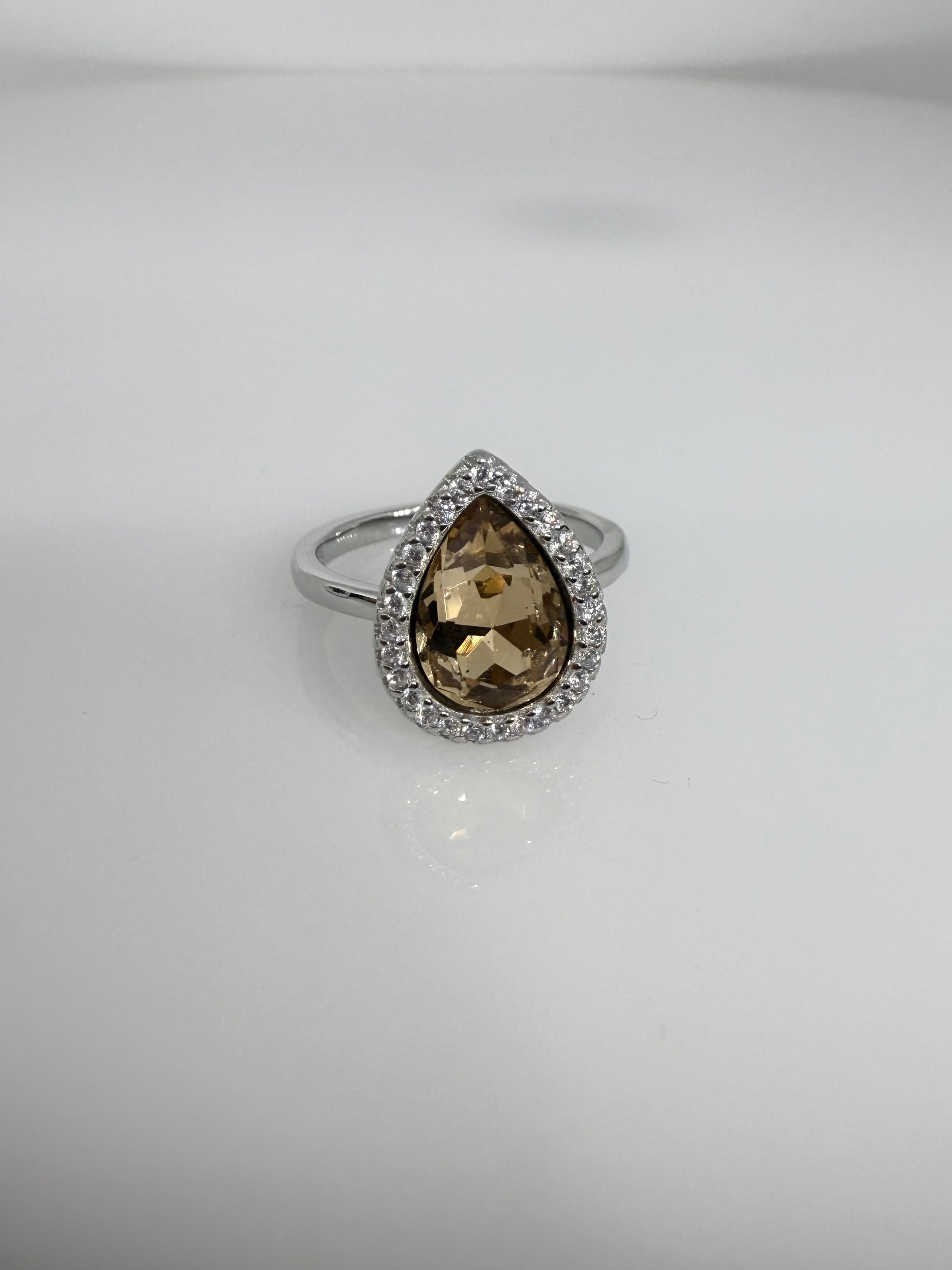 925 Sterling Silver Glimmer Petal Women Ring