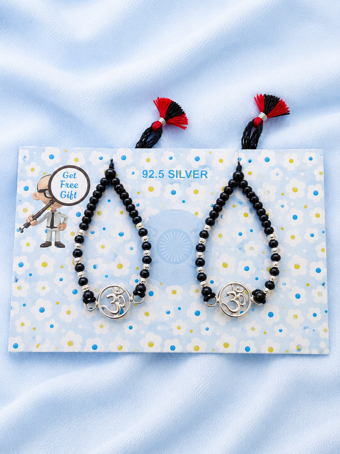925 Sterling Silver Om Newborn & Baby Thread Nazariya