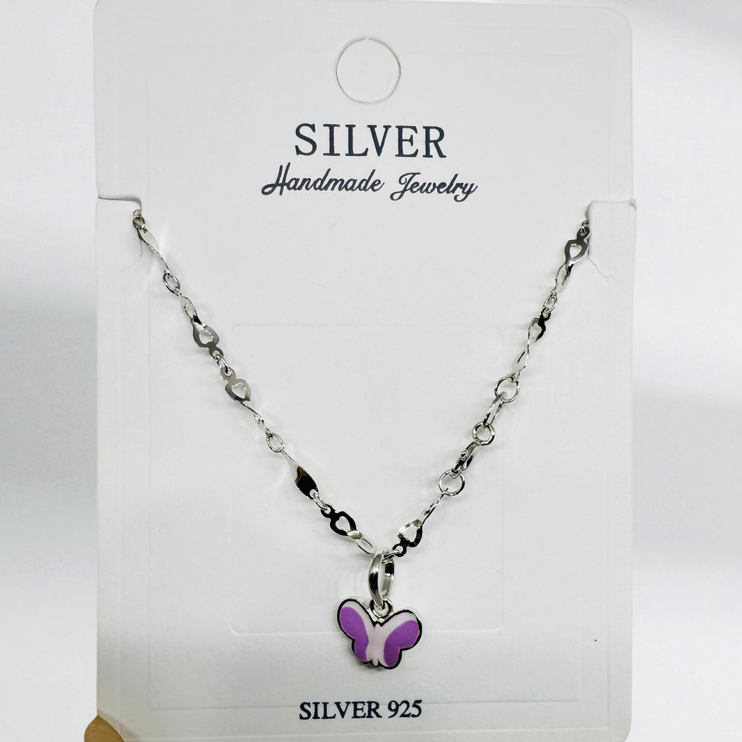 925 Sterling Silver Butterfly Pendant Neckpiece | For Women & Kids
