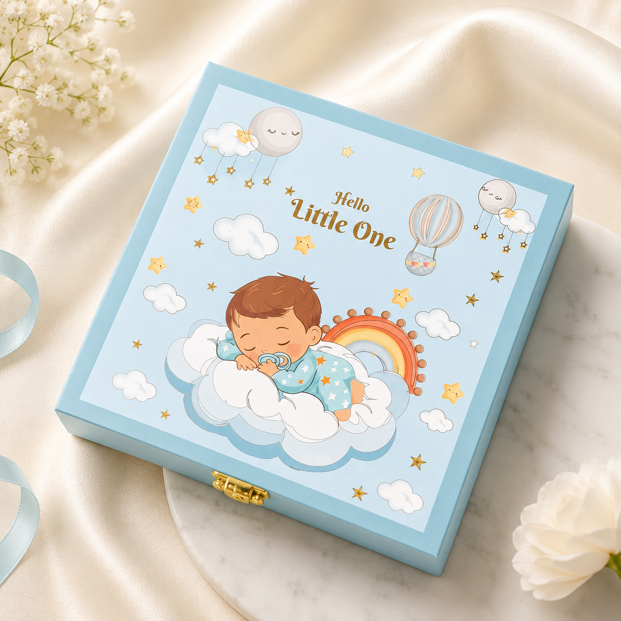 999 Pure Silver Welcome Baby Boy Celebration Coin Gift Box – Set of 4 Coins ( 2.5 g x 4 = 10 grams)