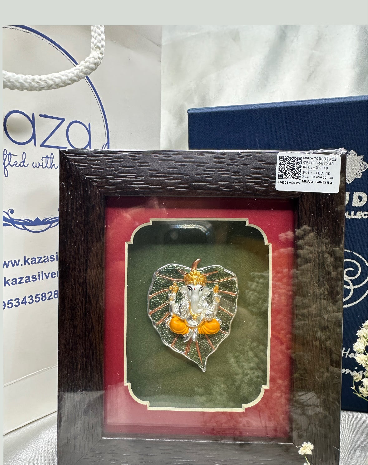 Lord Ganesha Silver Photo Frame