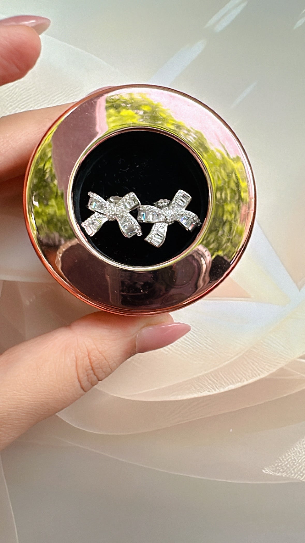 925 Sterling Silver Bow Drape Studs