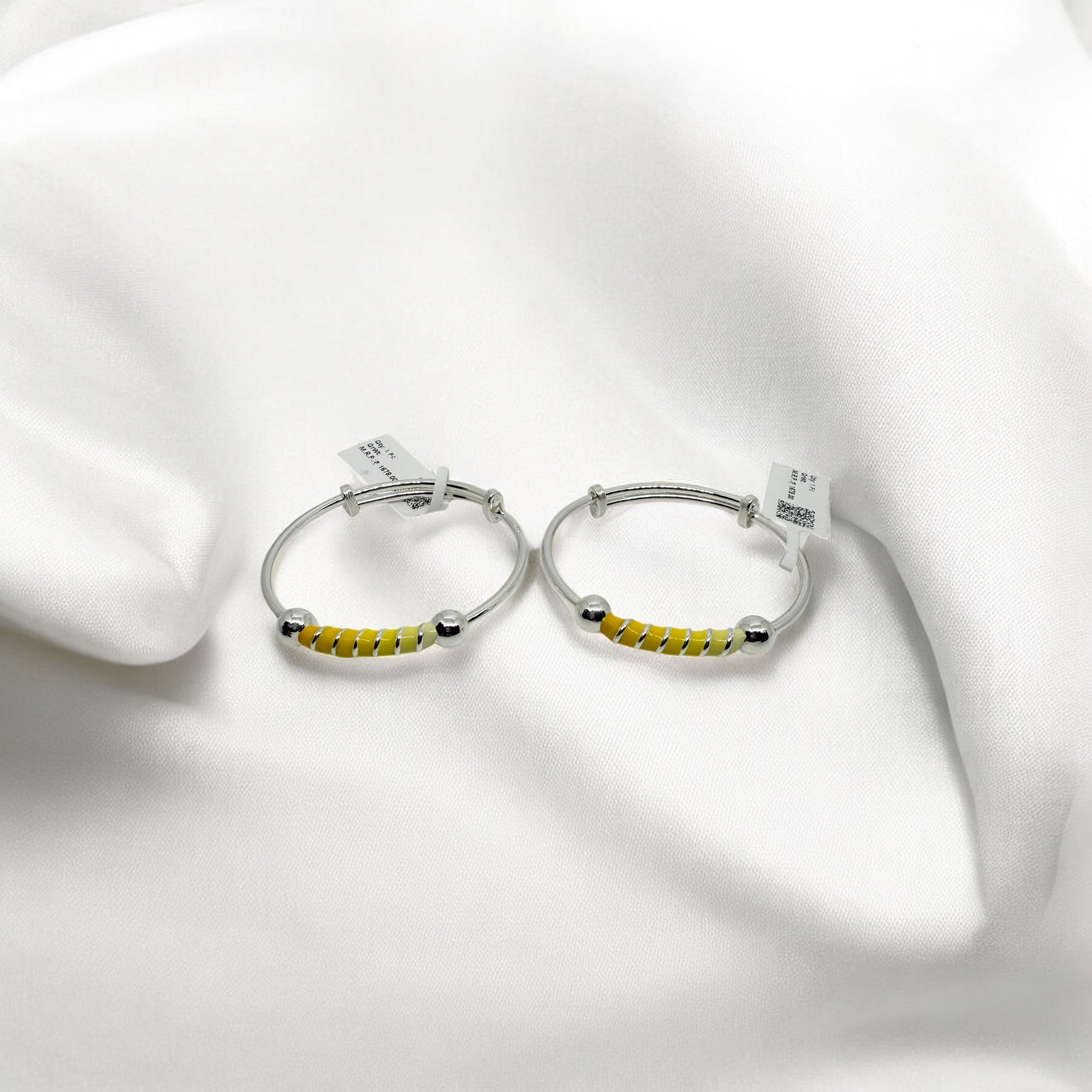 925 Sterling Silver Adjustable Rainbow Bangles | For kids | Ideal for 0-3 years