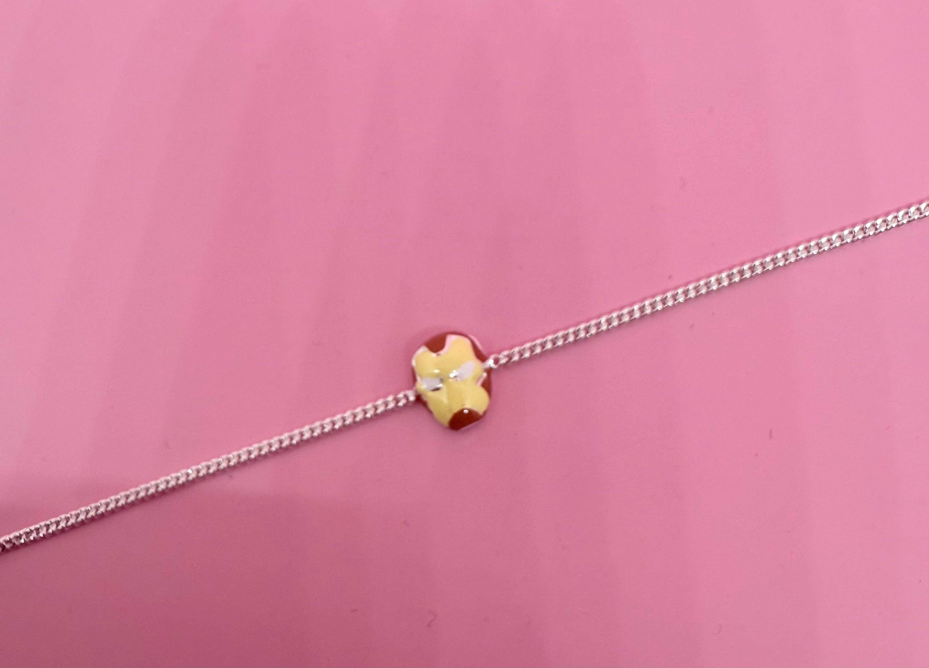 925 Sterling Silver Iron Man Cartoon Bracelet | For Kids