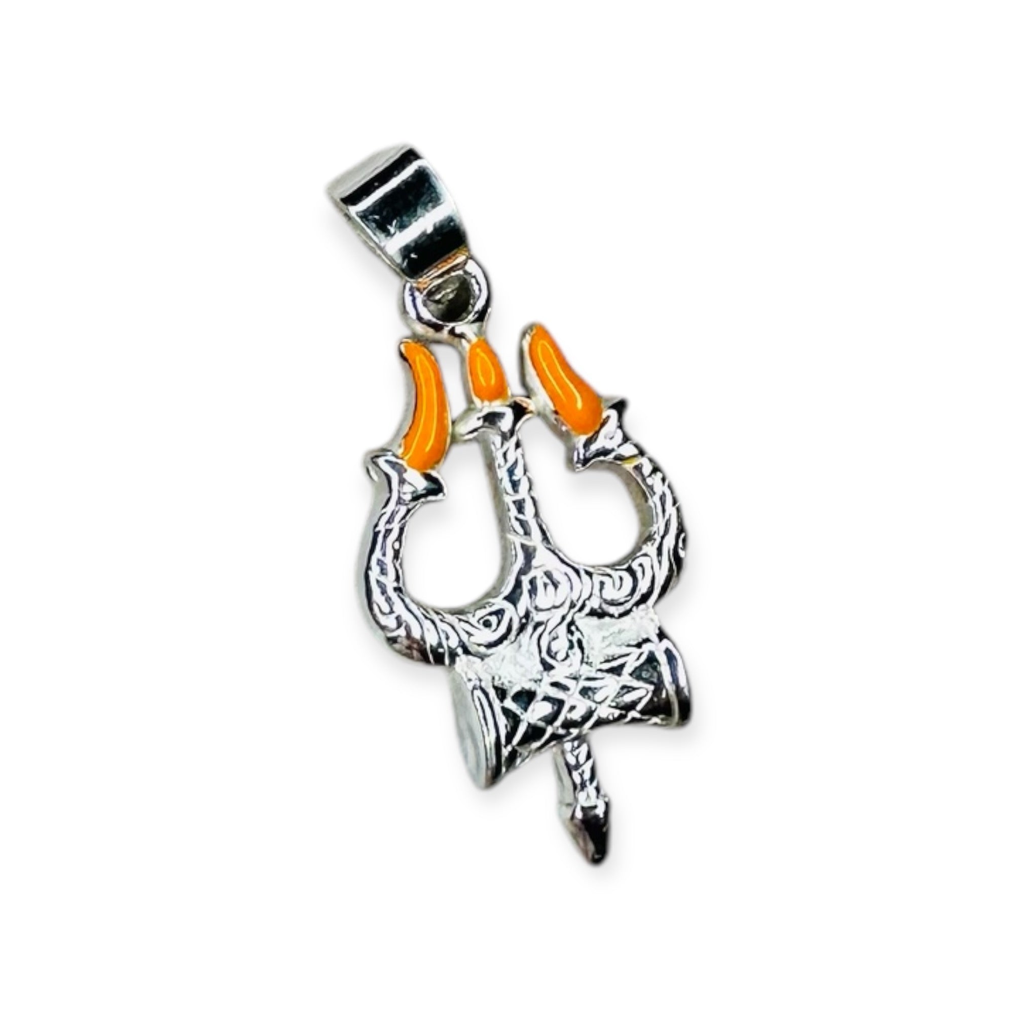 925 Sterling Silver Trishool Pendant