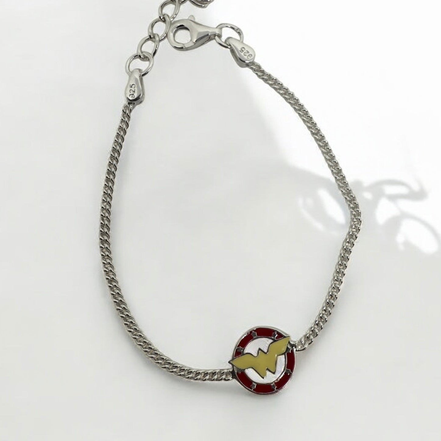 925 Sterling Silver Wonder Woman Cartoon Bracelet | For kids