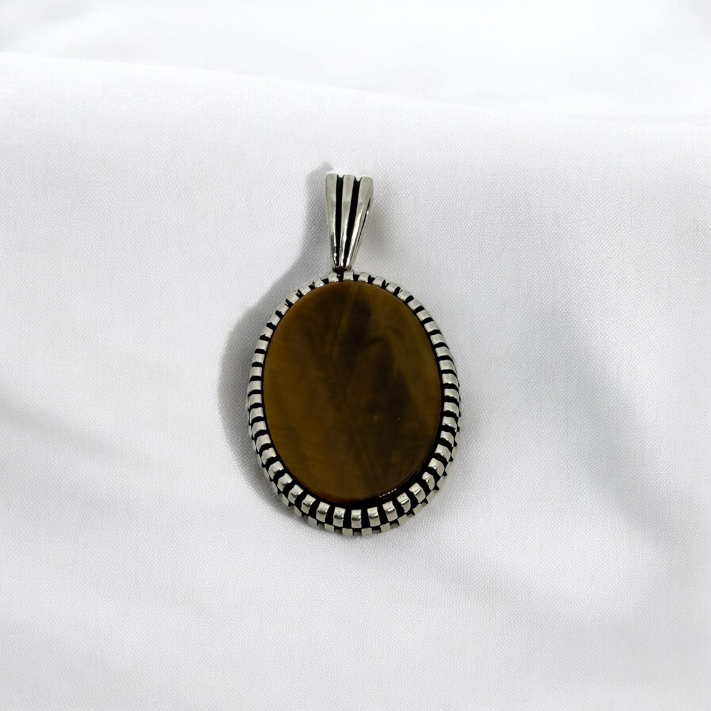 925 Sterling Silver Bold Bronze Pendant