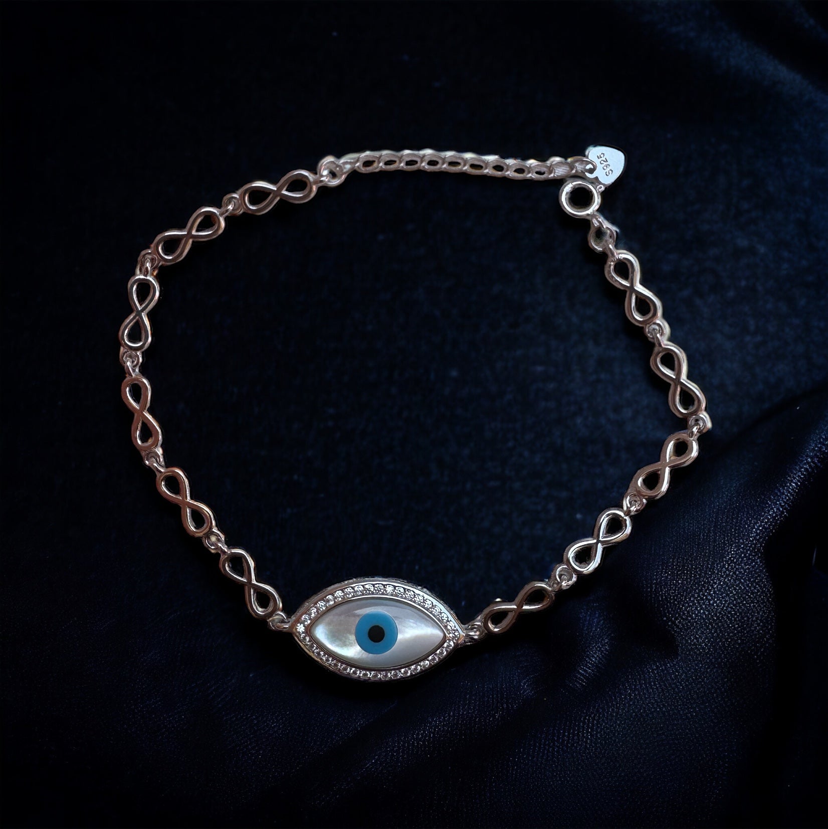 Evil Eye Bracelet | 925 Sterling Silver Bracelet | Hook Style| Nazar is Real 🧿