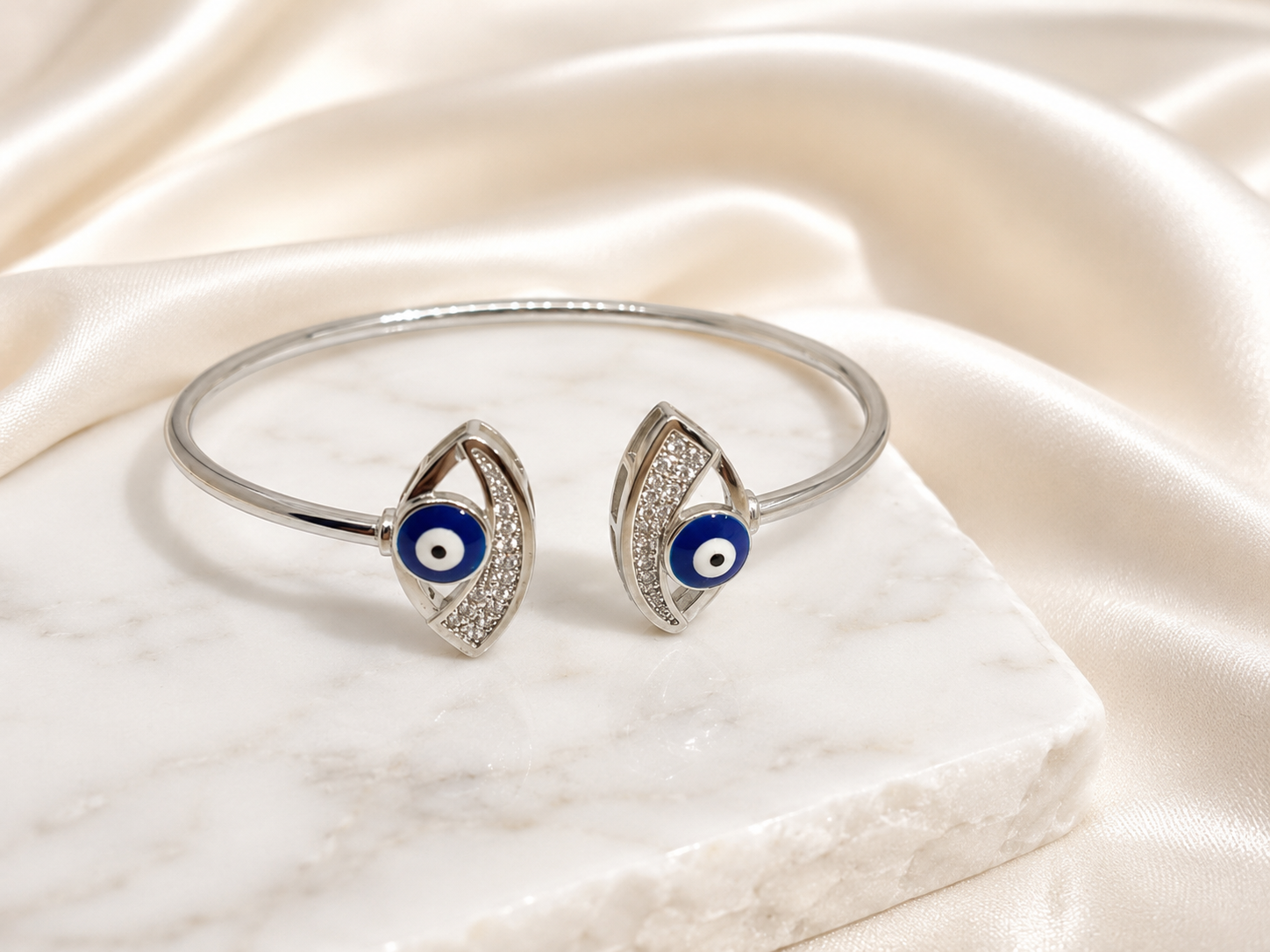 925 Sterling Silver Evil Eye Bracelet