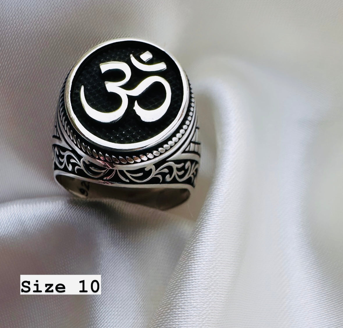 925 Oxidised Silver Ring for Men | OM