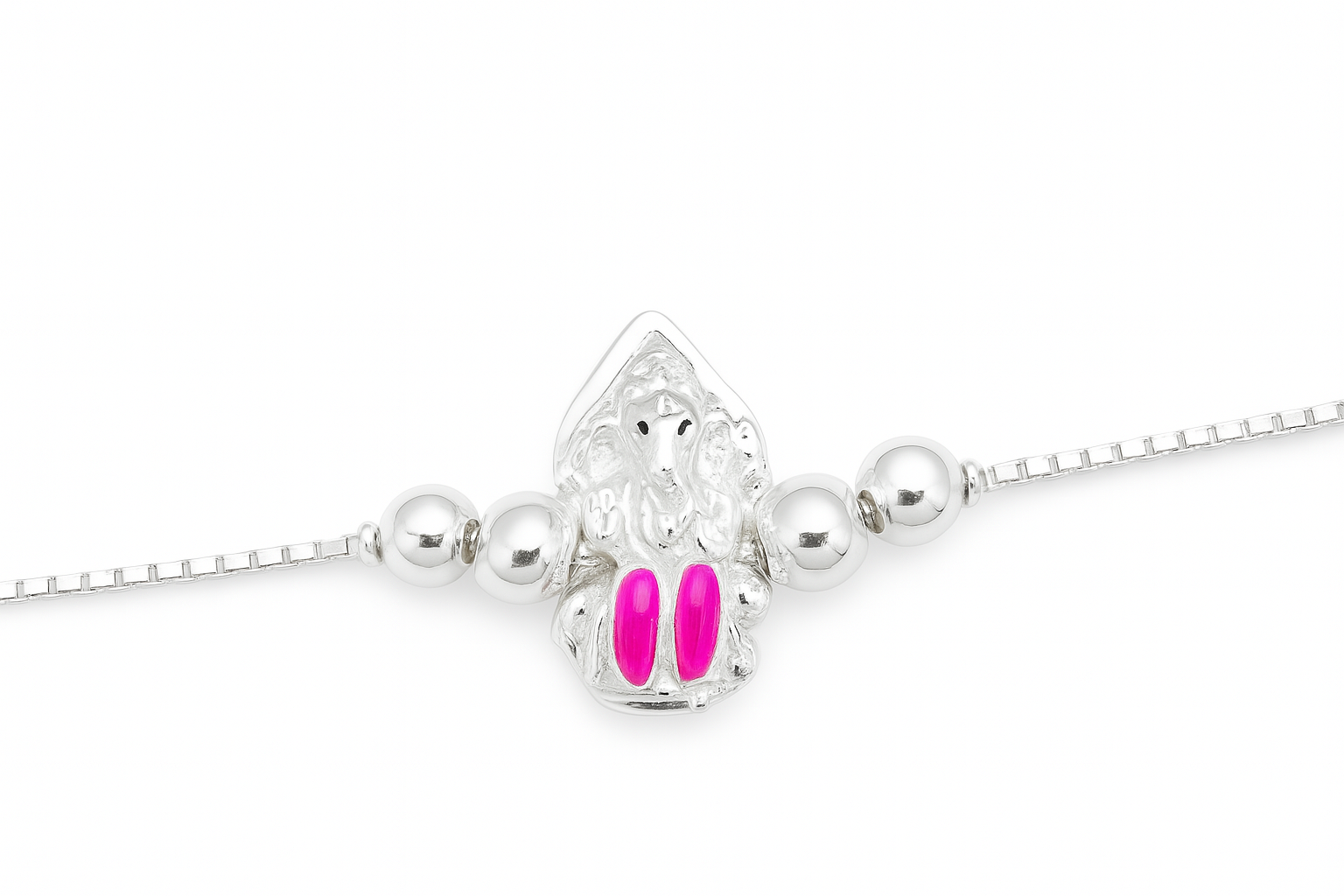 925 Sterling Silver Rakhi Bracelet | Ganesha