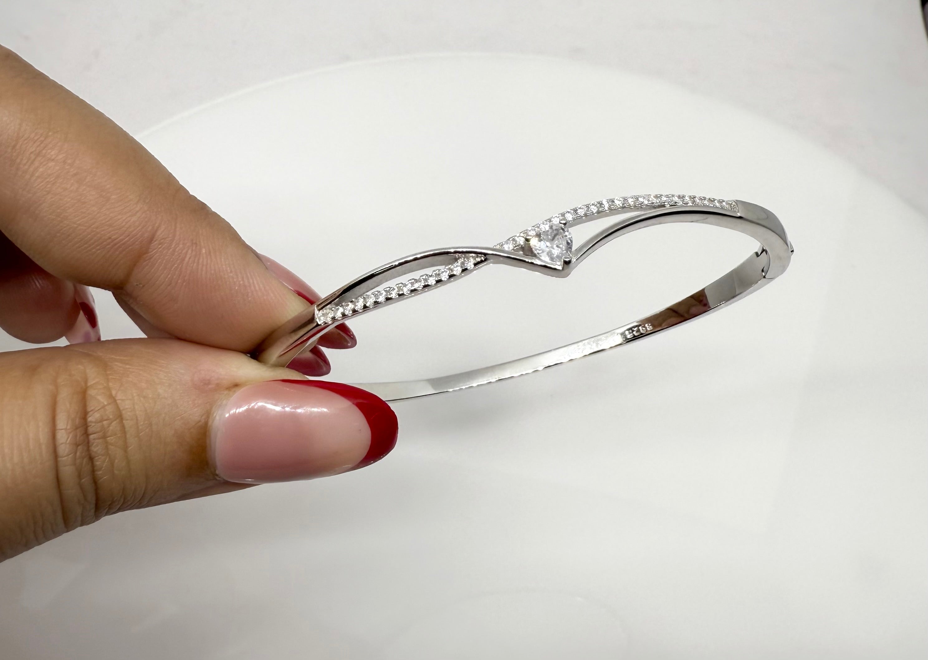 Classy Everyday Wear Infinity Loop Bracelet | 925 Sterling Silver Bangle Bracelet