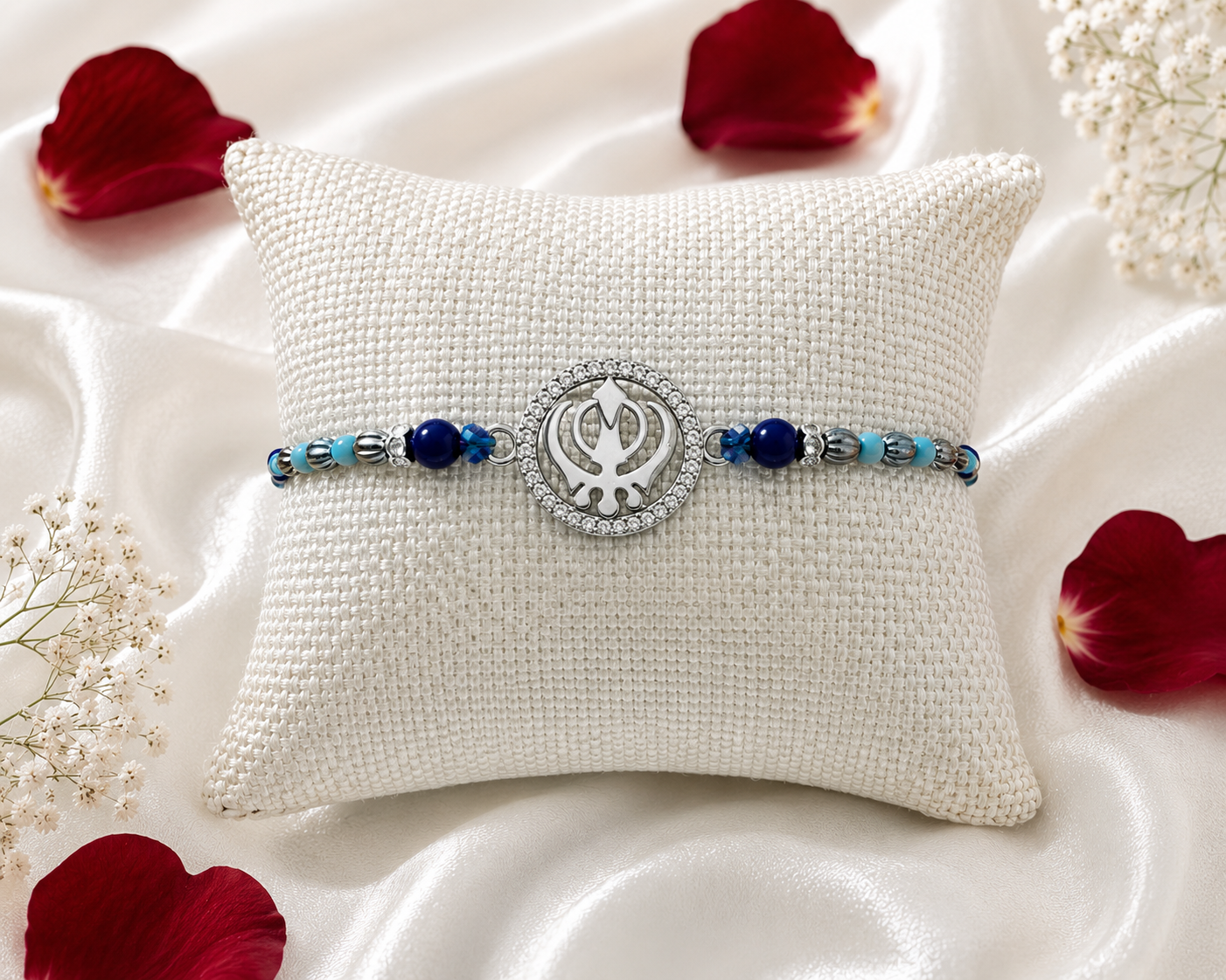 925 Sterling Silver Thread Rakhi | Ik Onkar
