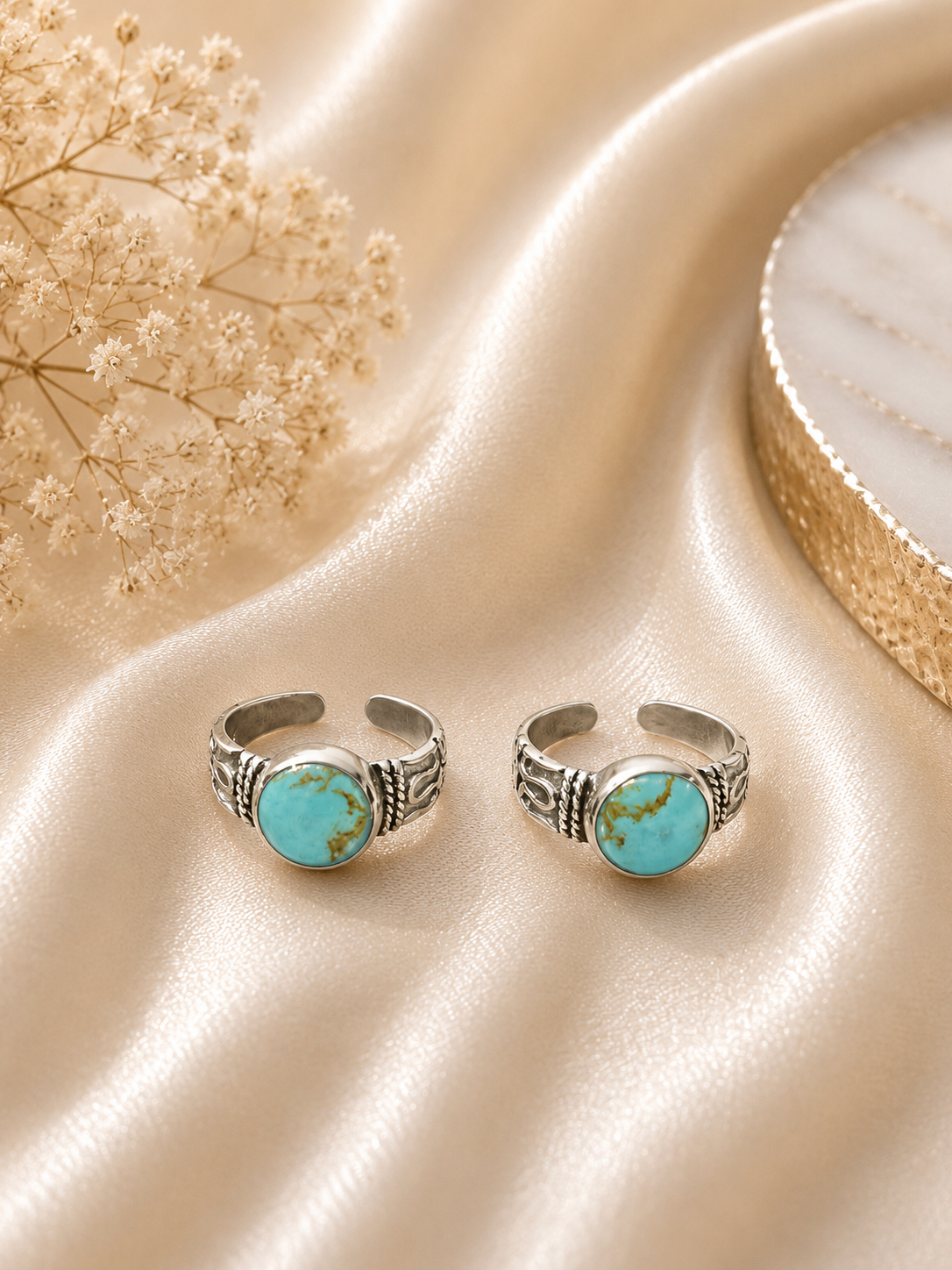 925 Sterling Silver Toe rings (2 rings) | Free Size