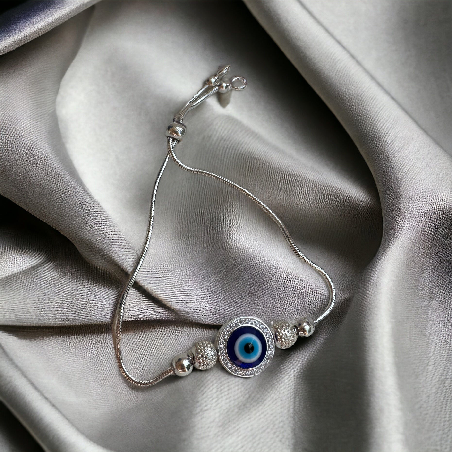 Premium Evil Eye 925 Sterling Silver Bracelet | Nazar is Real 🧿