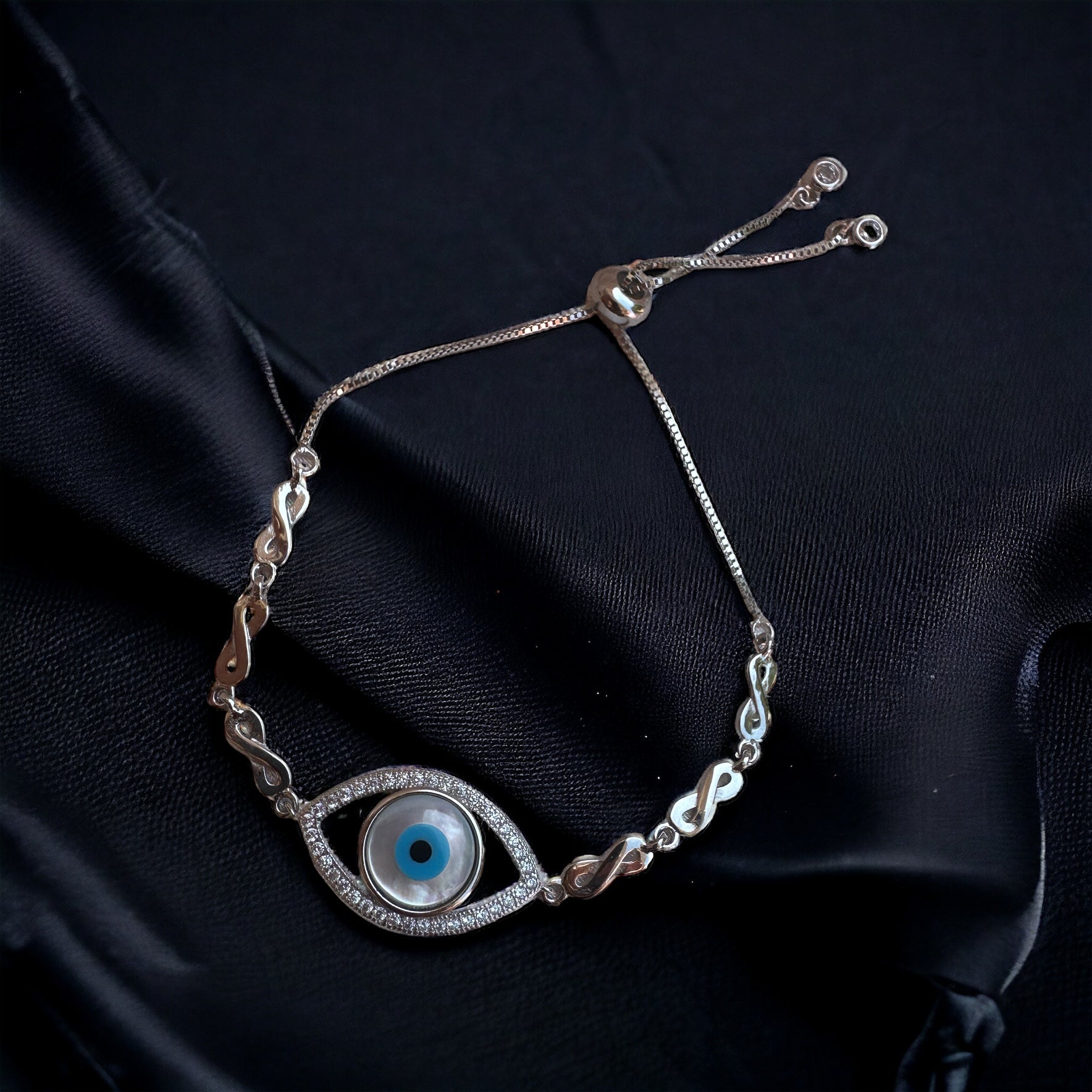 Evil Eye 925 Sterling Silver Bracelet | Adjustable | Nazar is Real 🧿