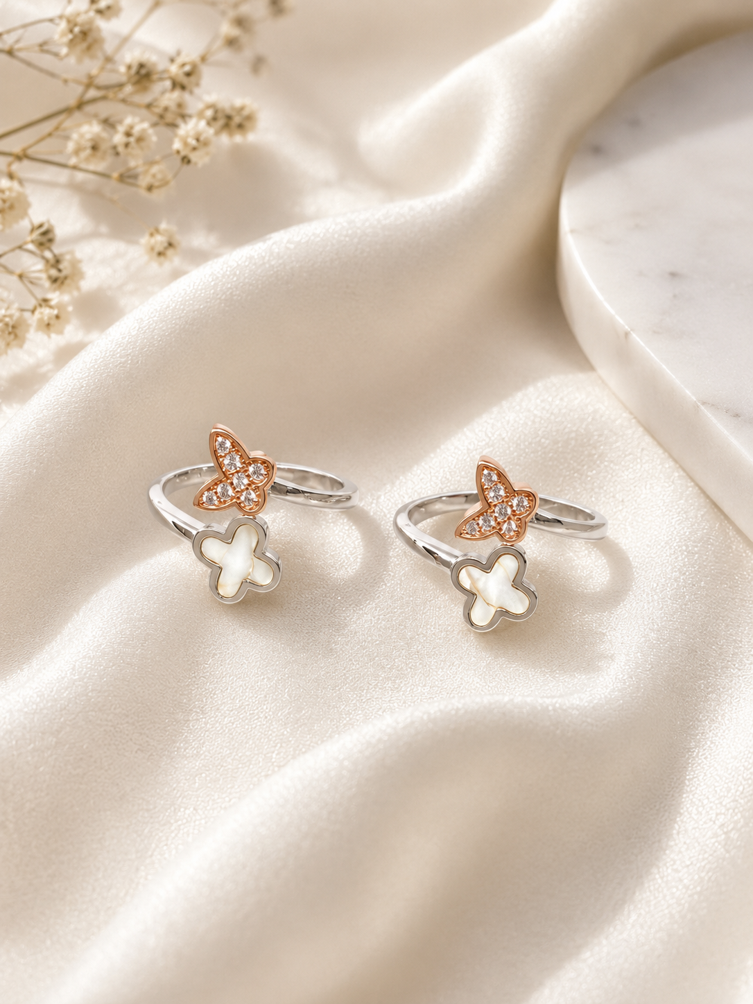 925 Sterling Silver Toe rings ( 2 rings ) | Free Size