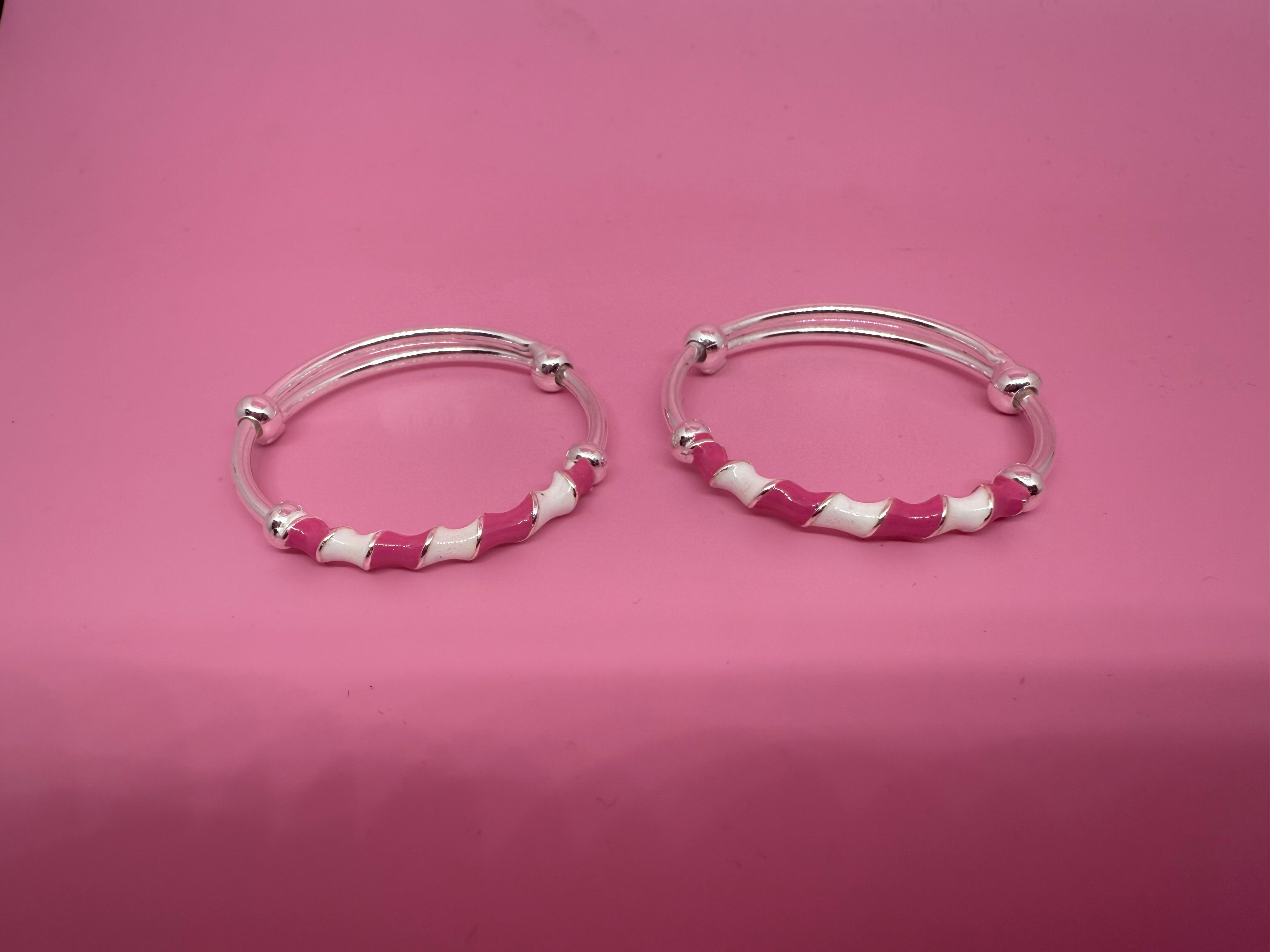 925 Sterling Silver Adjustable Rainbow Bangle | For kids | Ideal for 0-3 years old
