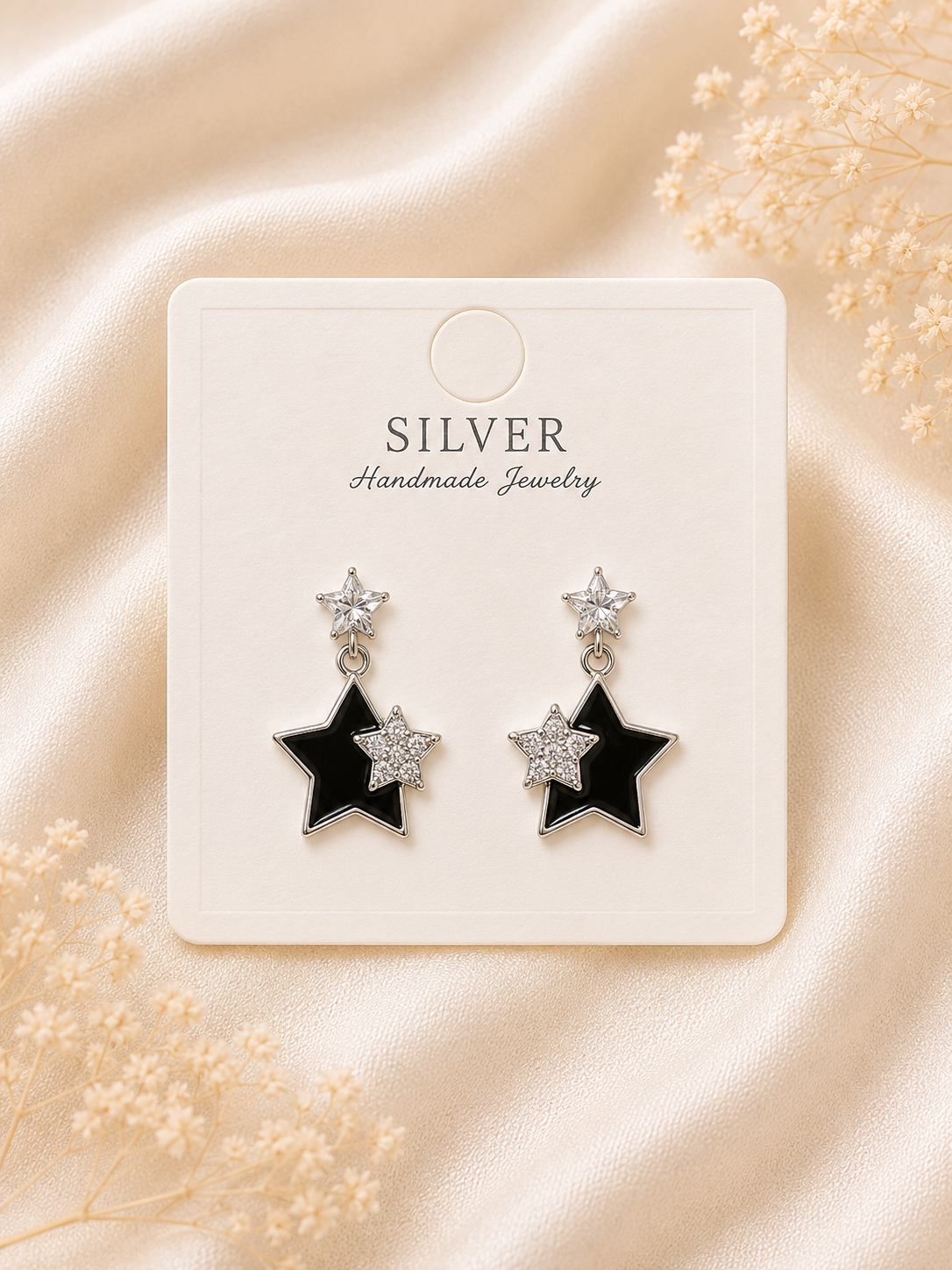 925 Sterling Silver Star Earrings