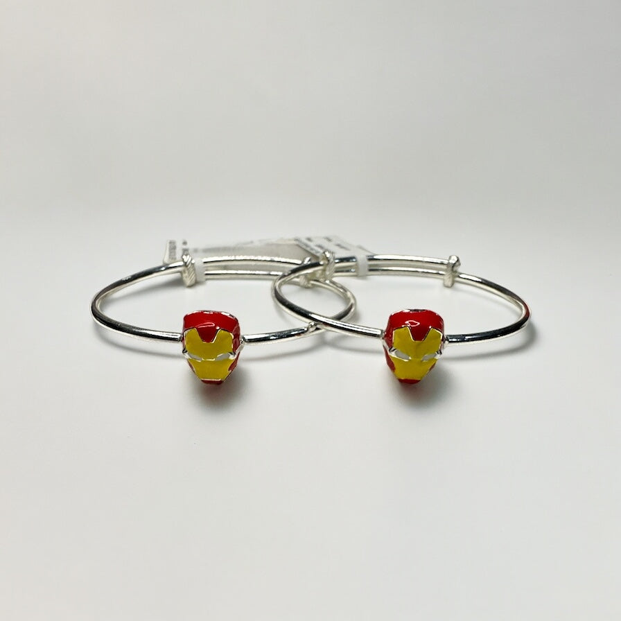 925 Sterling Silver Iron Man Adjustable Bangle | For Kids |  Ideal for 0-5 years old