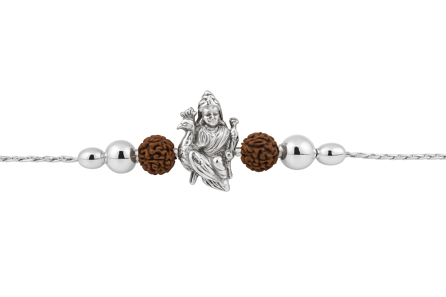 925 Sterling Silver Rakhi Bracelet | Lord Kartikeya