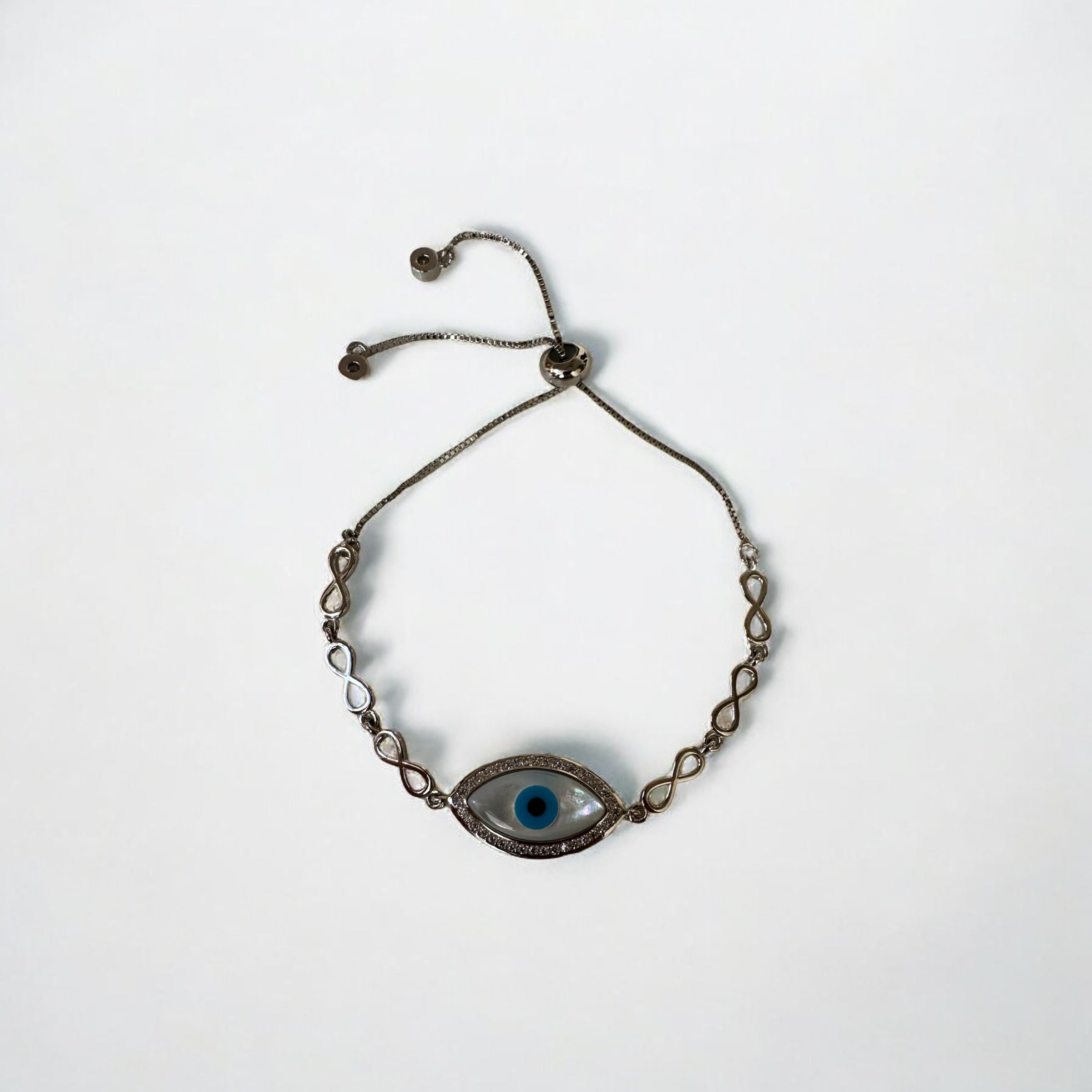 925 Silver Evil Eye Bracelet | Adjustable Style | Nazar is Real 🧿