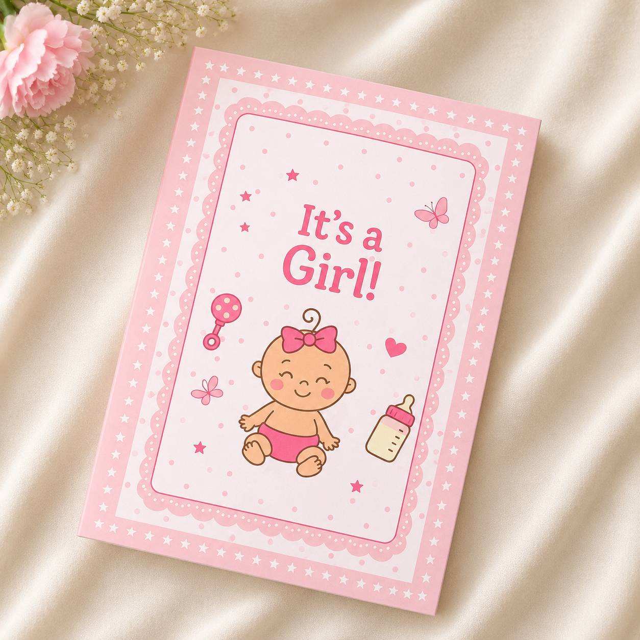999 Pure Silver Tiny Blessings Baby Girl Coin Folder Box (6 x 1g Coins)