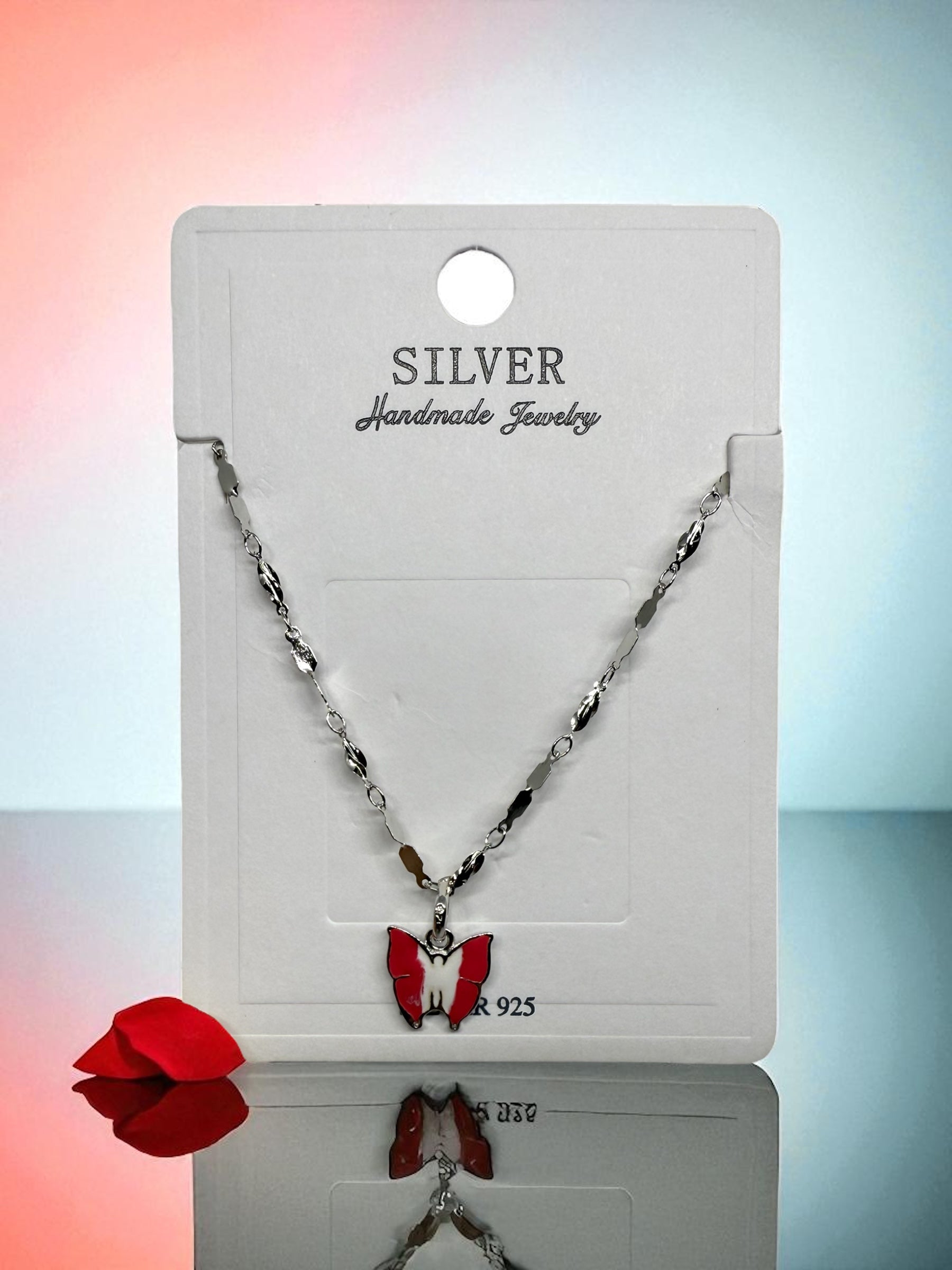 925 Sterling Silver Lilac Wings Pendant Neckpiece | For Women & Kids