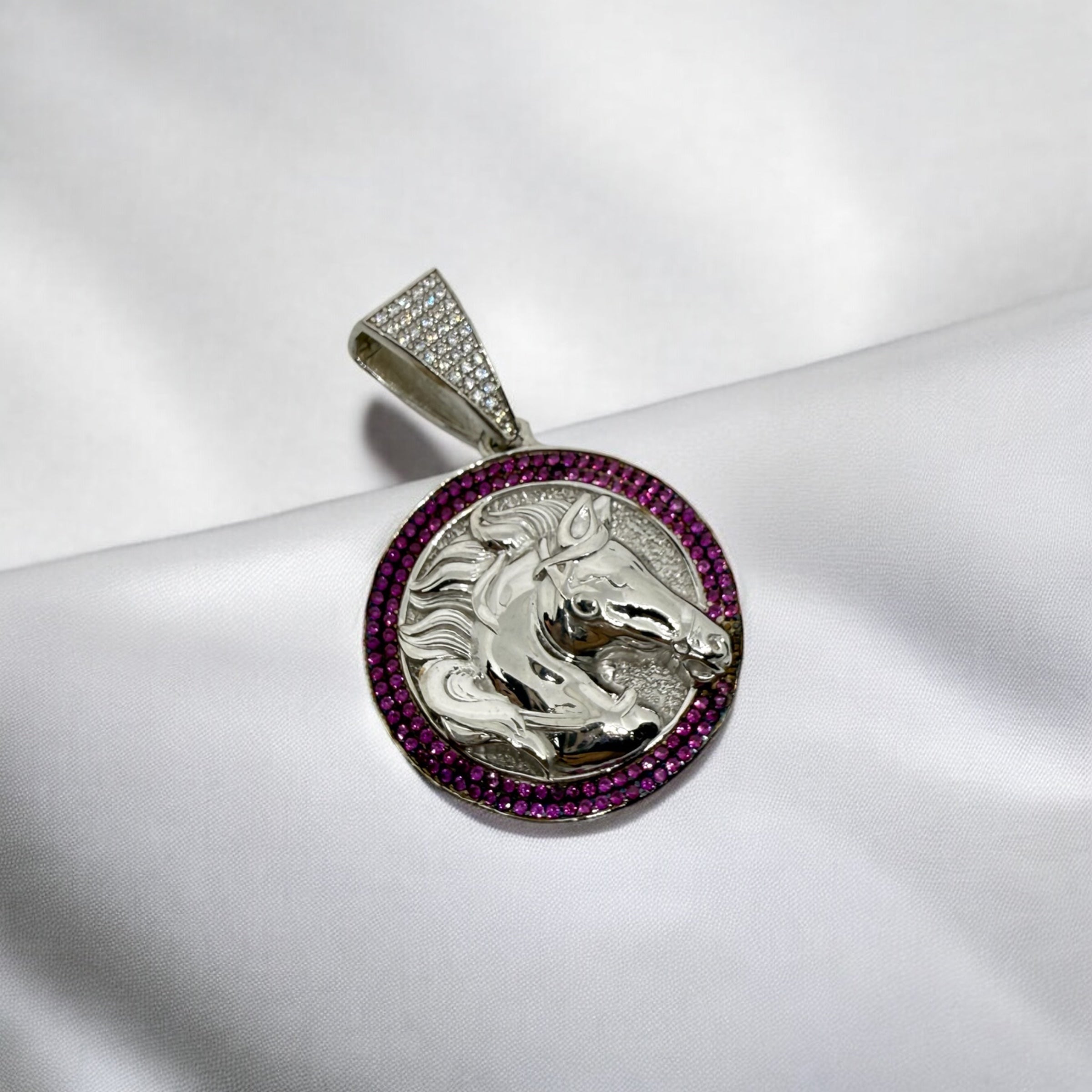 925 Sterling Silver Regal Horse Pendant